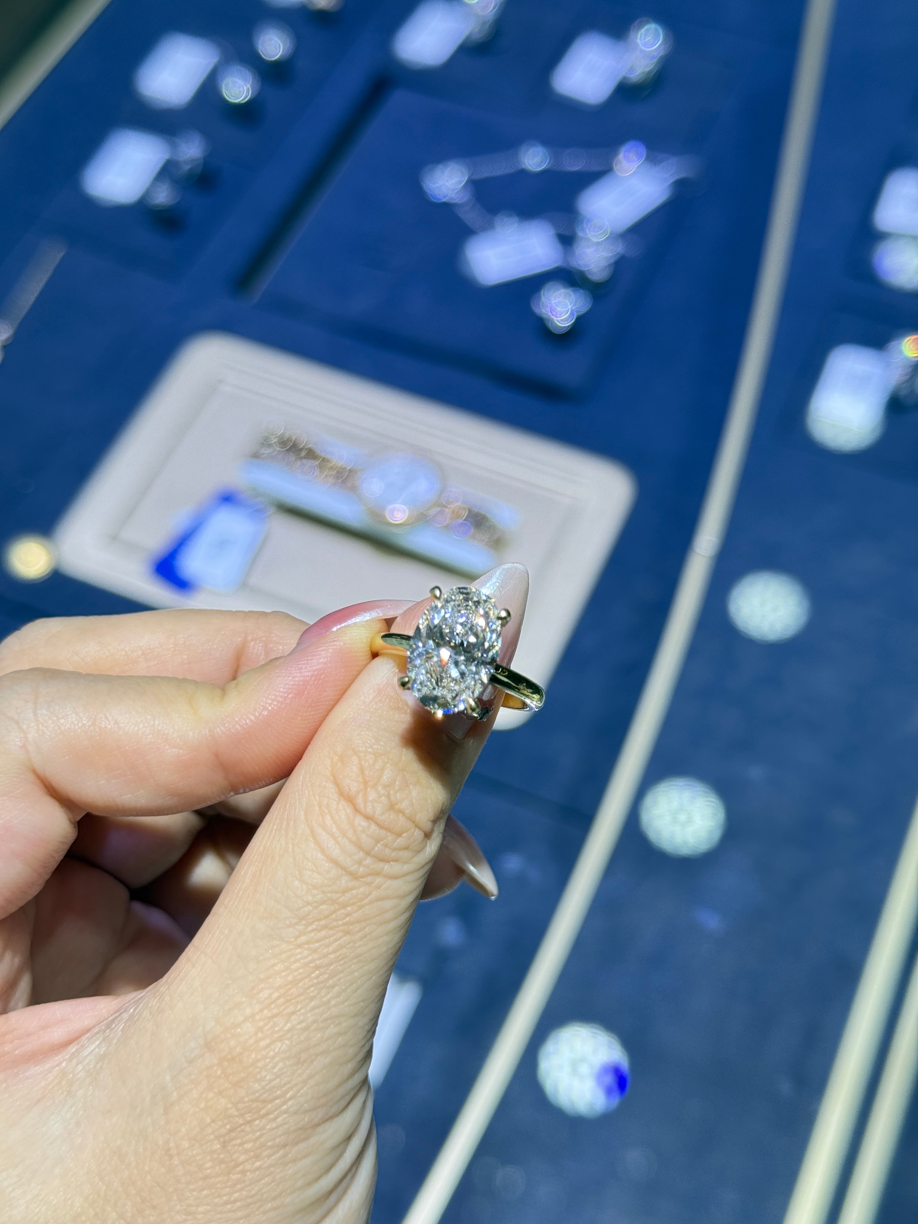 Payment for m💌 to pay (Oval Solitaire Hidden Halo Ring/5ct+.306ct/E,VVS2)