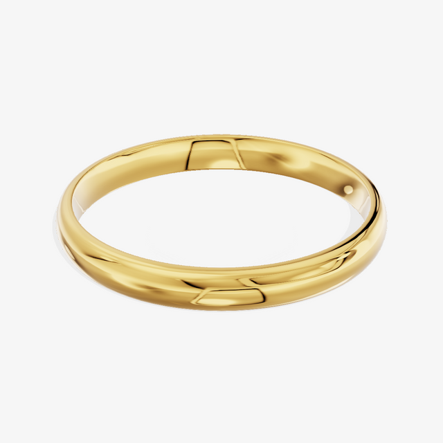 14K Yellow Gold Solid Band Ring