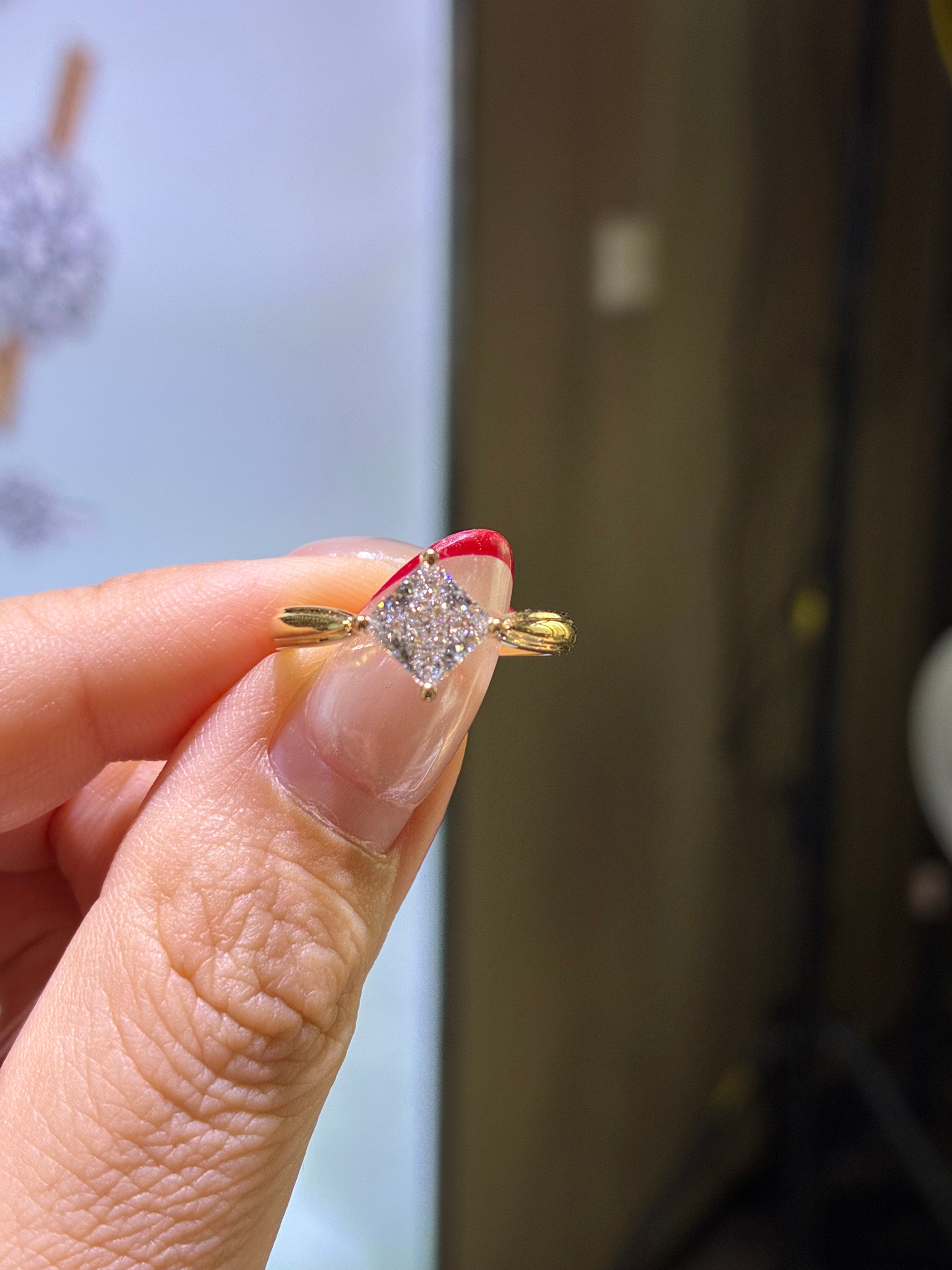 For Malena, 1.02 carat Princess Cut, D/VVS2