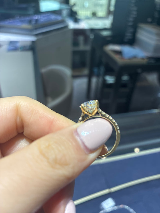 14k gold 3.44ct E/vs1 ring