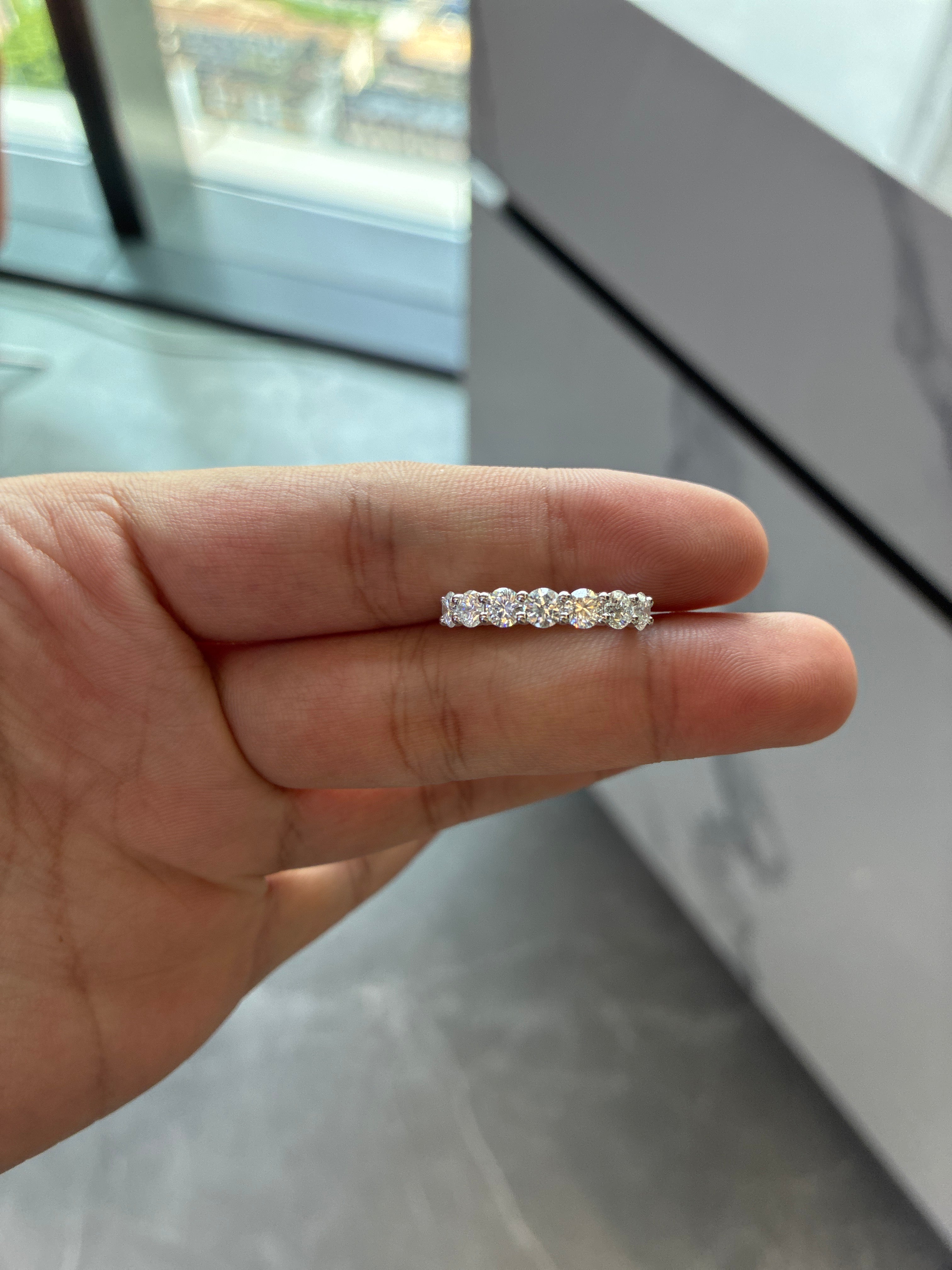 For Bill 14k white gold Half eternity Band