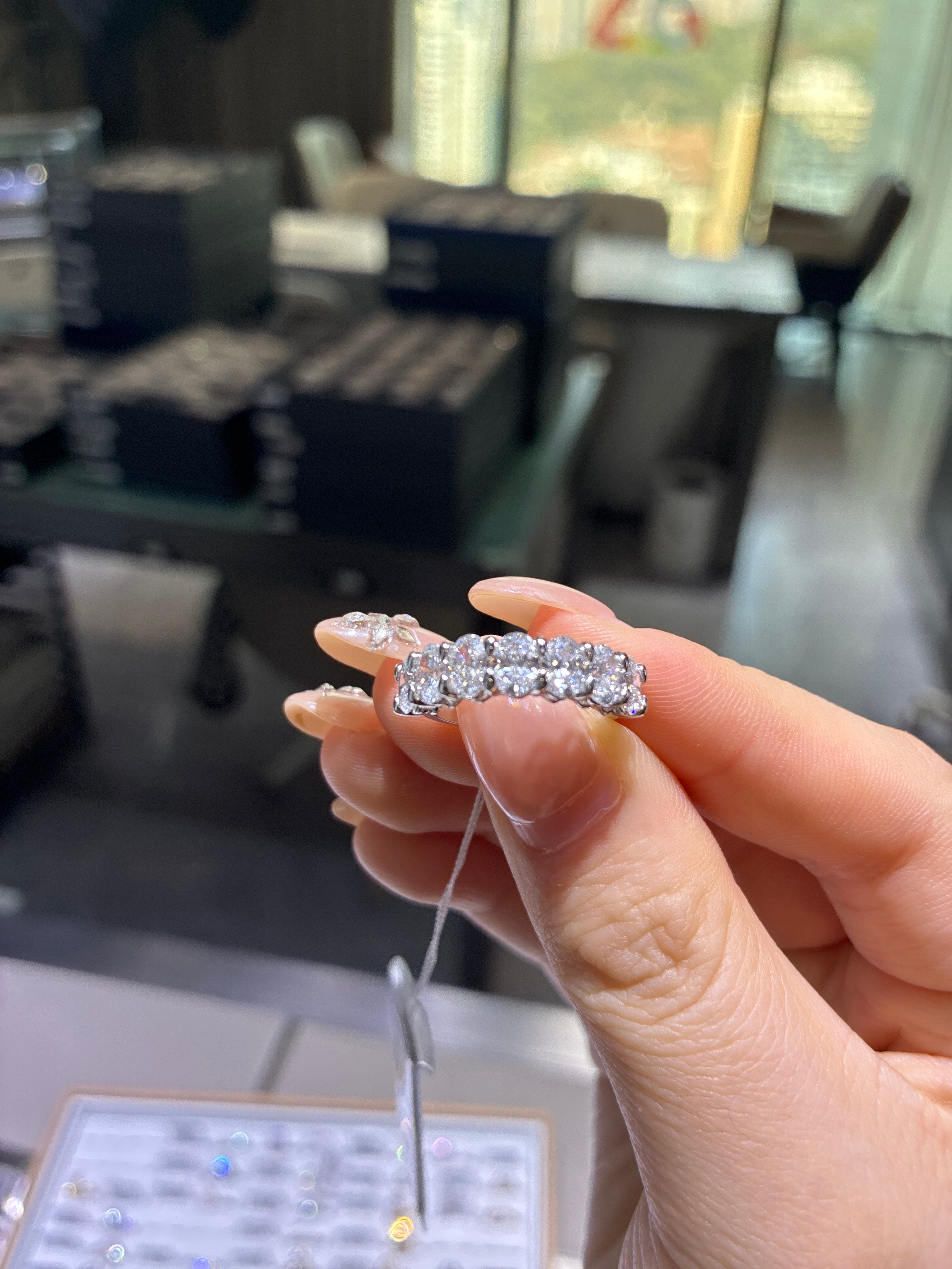 For lolita 14k gold oval half band D-E vs,vvs 2.178 carat customize