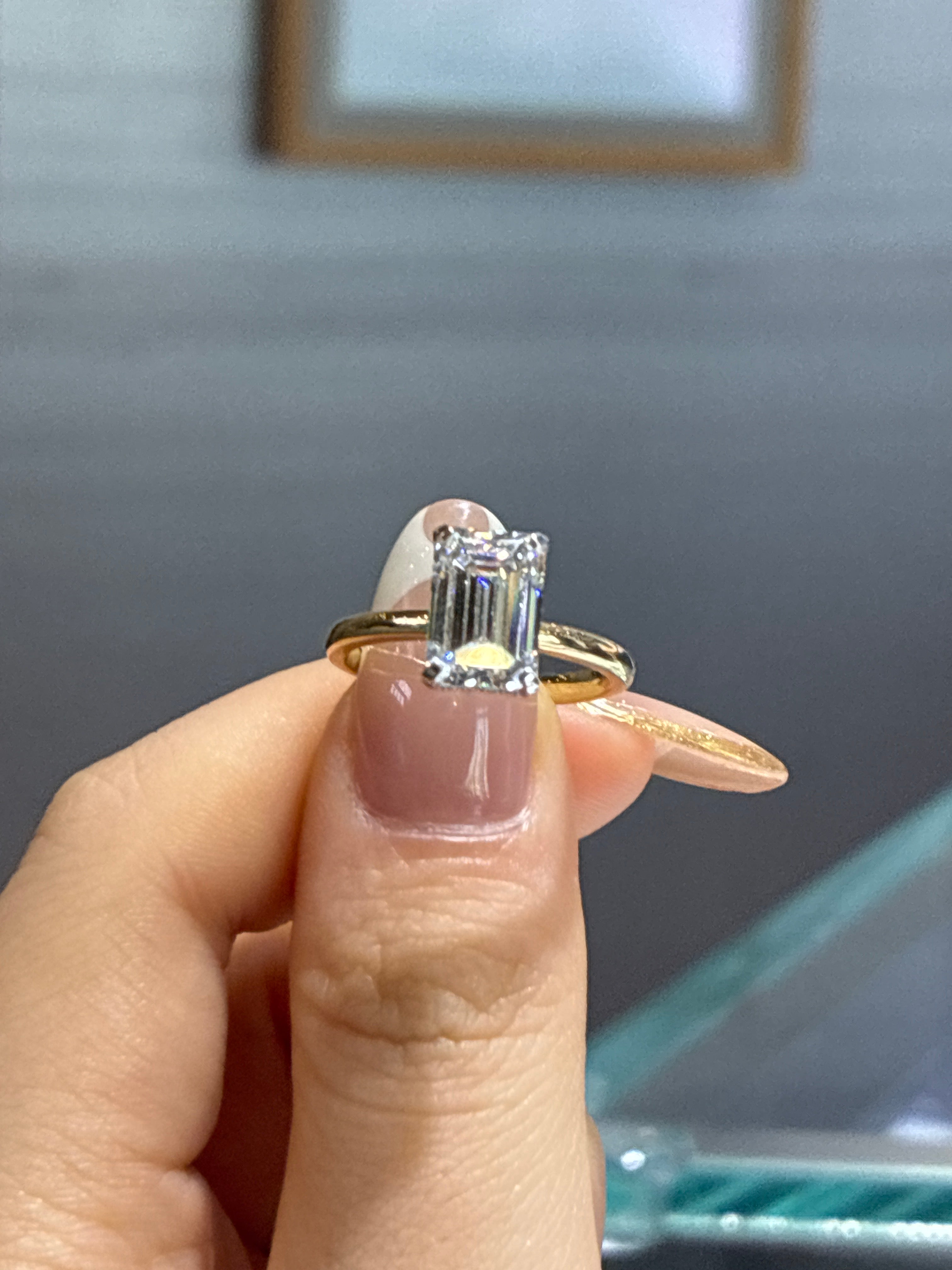 For Kally 14k yellow gold E/vvs2 3.12ct side stone 0.117ct