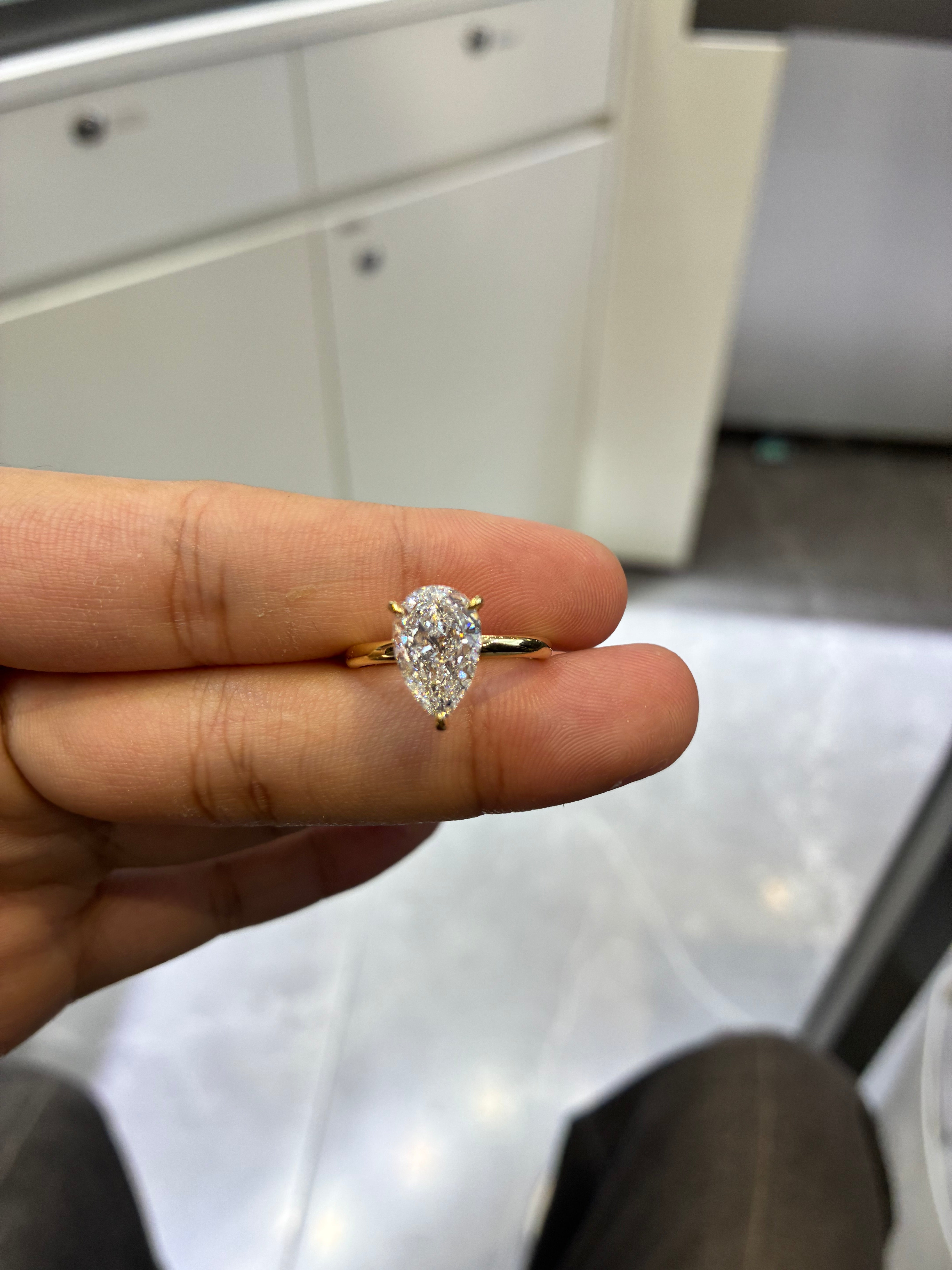 For Nykk 18k white gold ring with 3.220ct diamond(custom made)