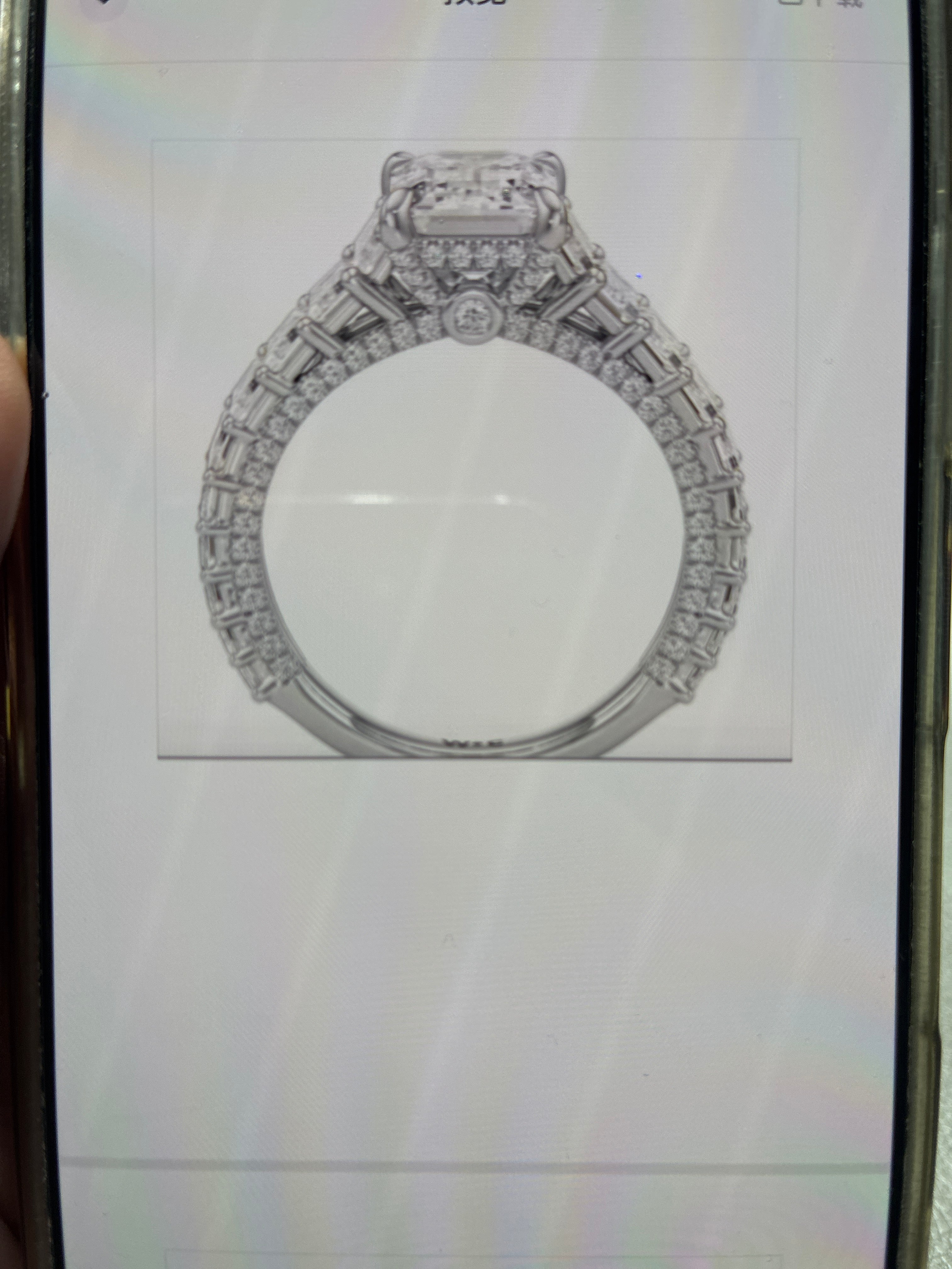 Remaining Balance for Glittery Vision 14K solid white gold 3.5ct 4g