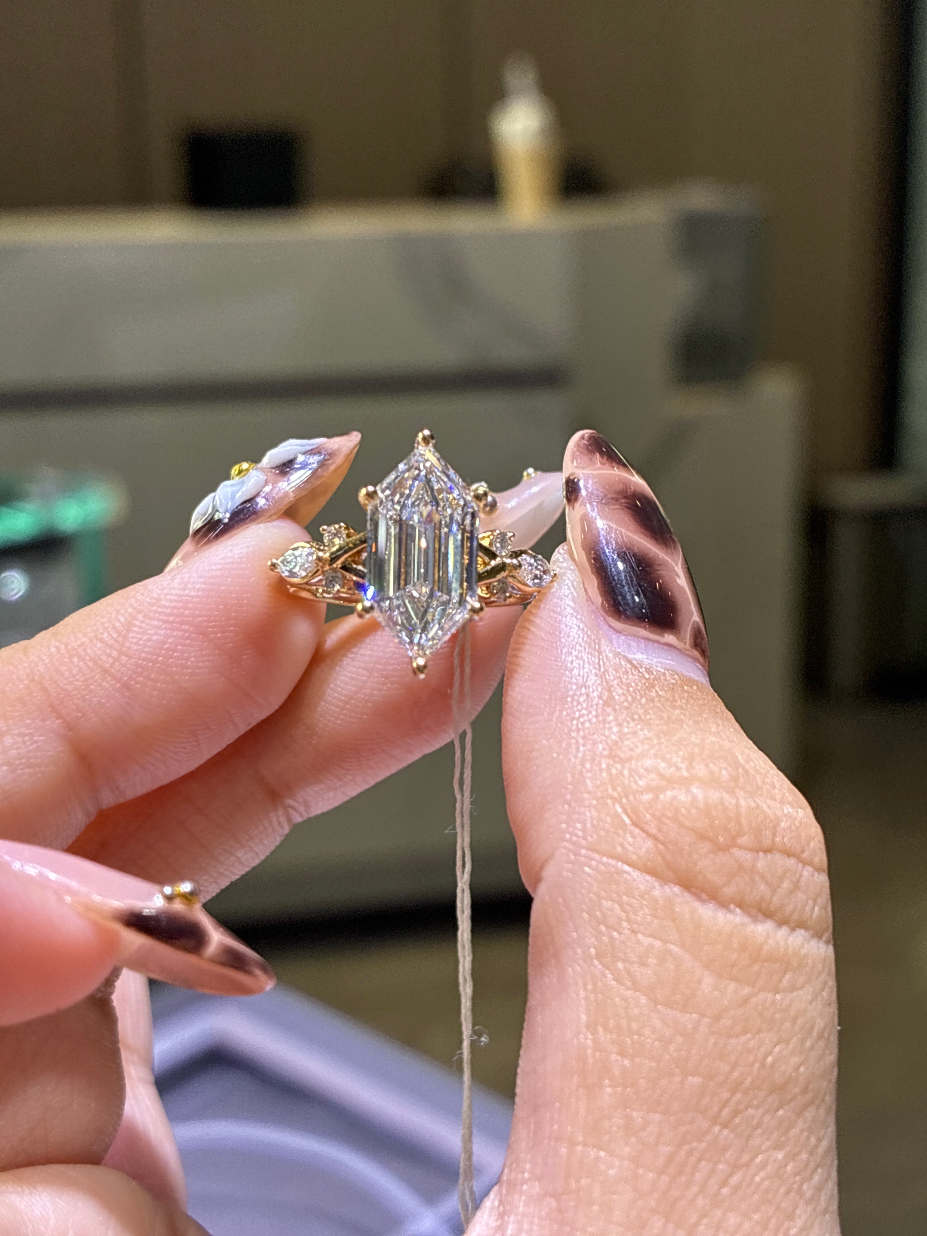 Deposit for Vicky 14k yellow gold in 2ct Dutch marquis with around 0.20 ct side stones