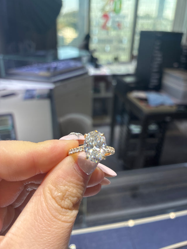 14k gold 3.44ct E/vs1 ring