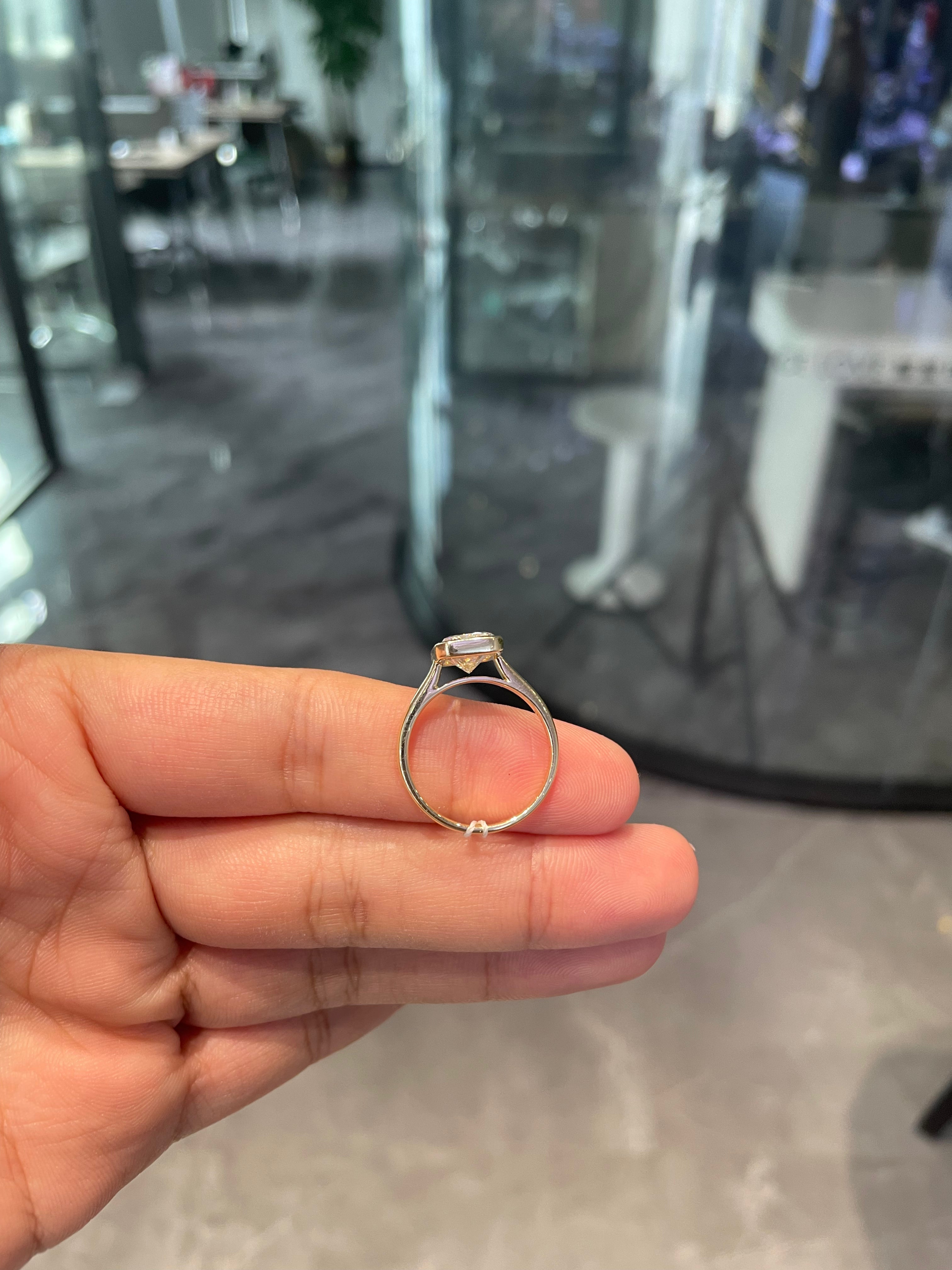 For Jess 14k yellow gold ring 2.820ct E VS1 diamond
