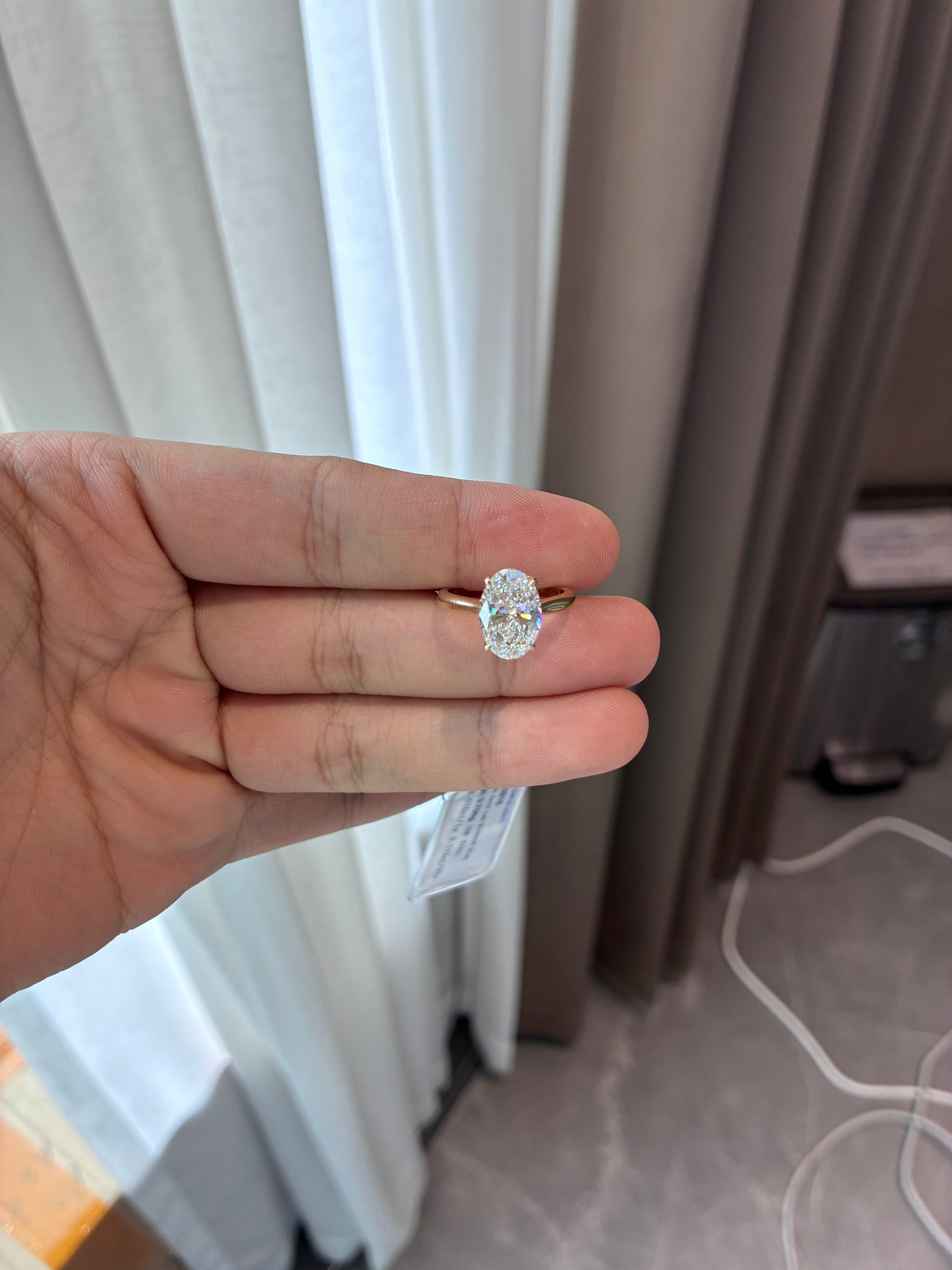 For Risaa0310 14k yellow gold ring with E VS1 diamond And 0.111ct side stone