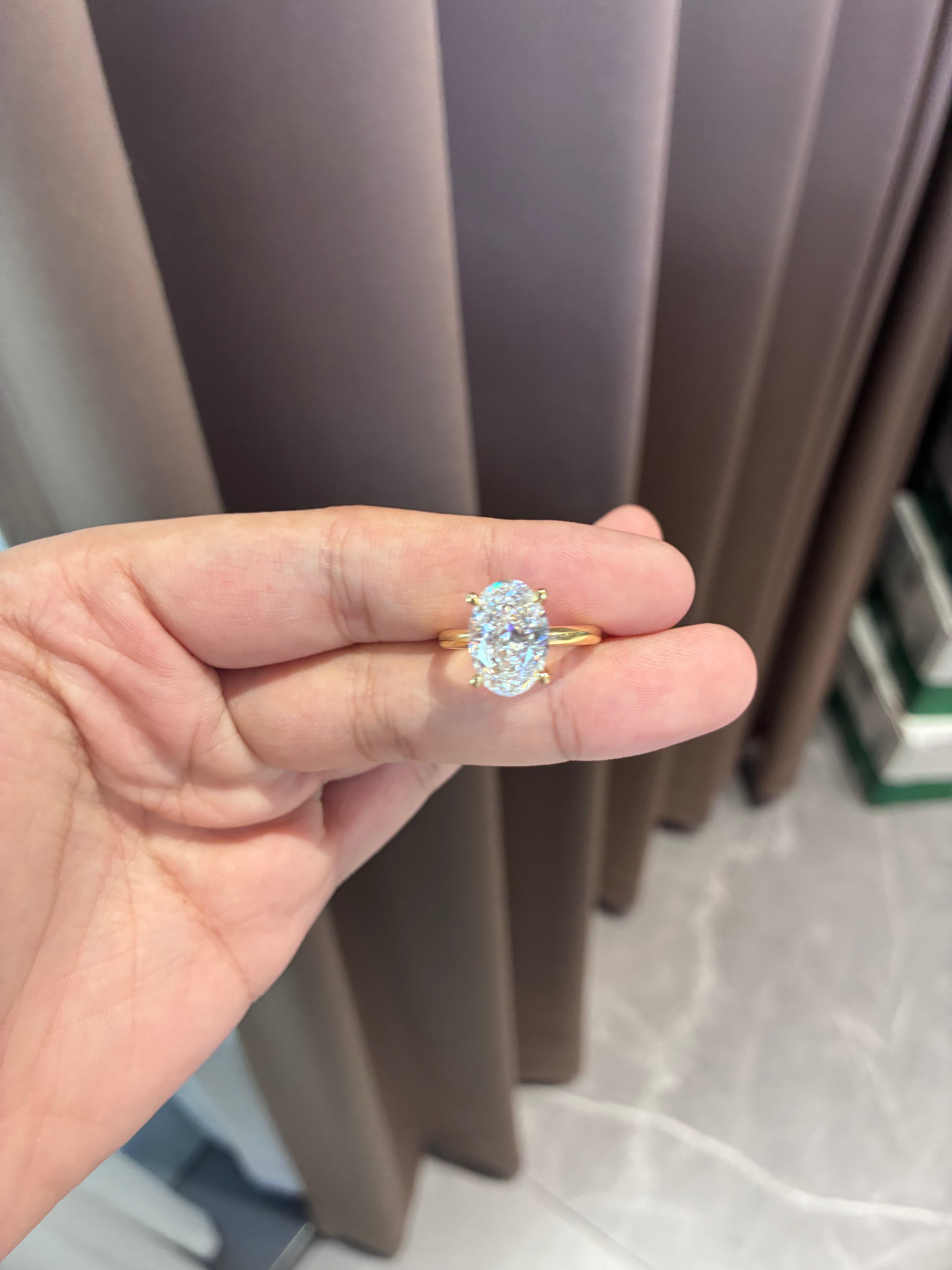 Deposit for Keala 14k yellow gold ring with E vvs2 3ct diamond