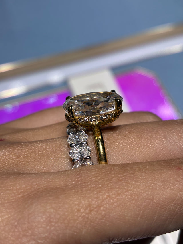 10ct oval with eternity band set