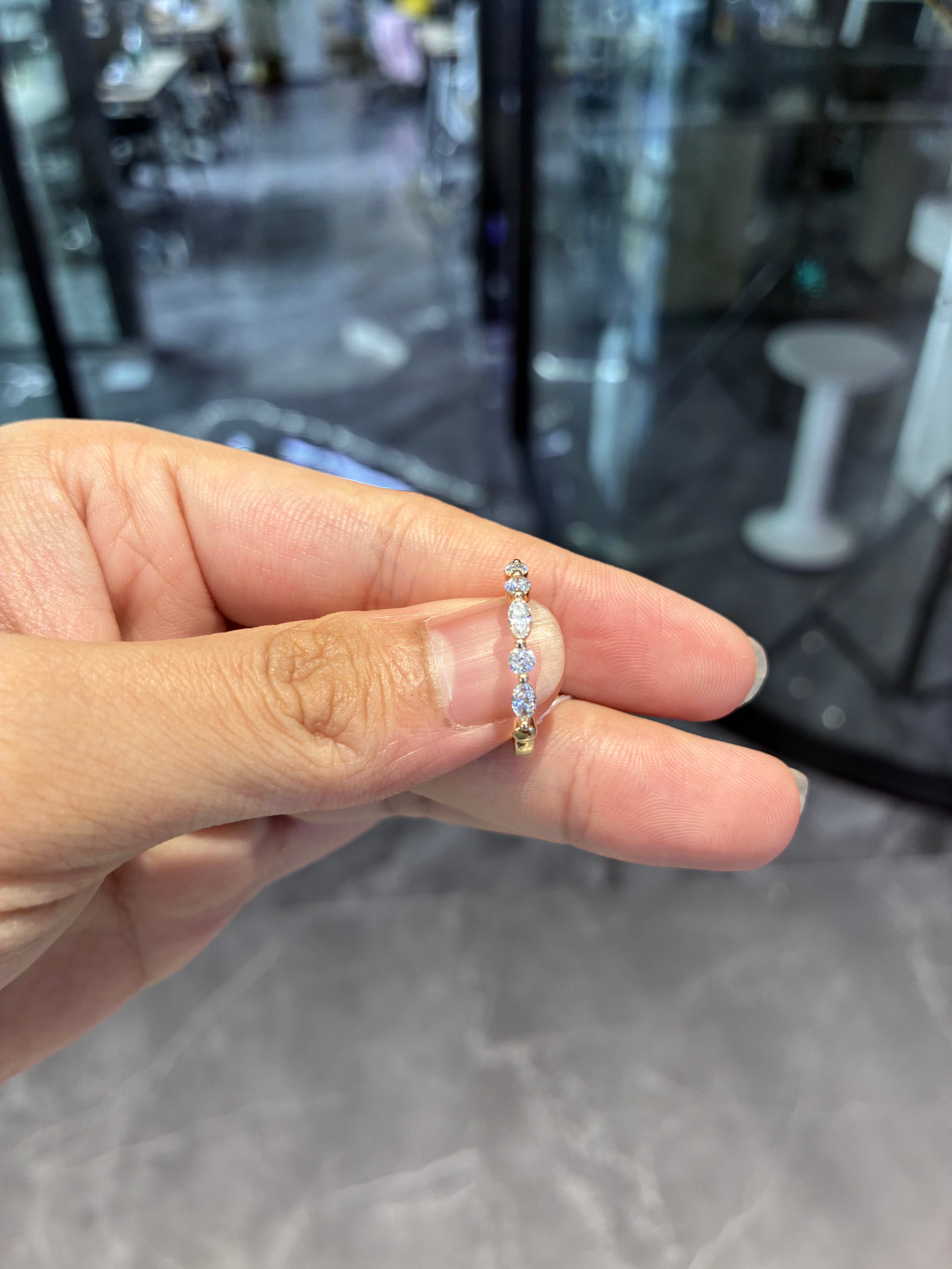 For Kecy 14k yellow gold band with 0.551ct diamonds