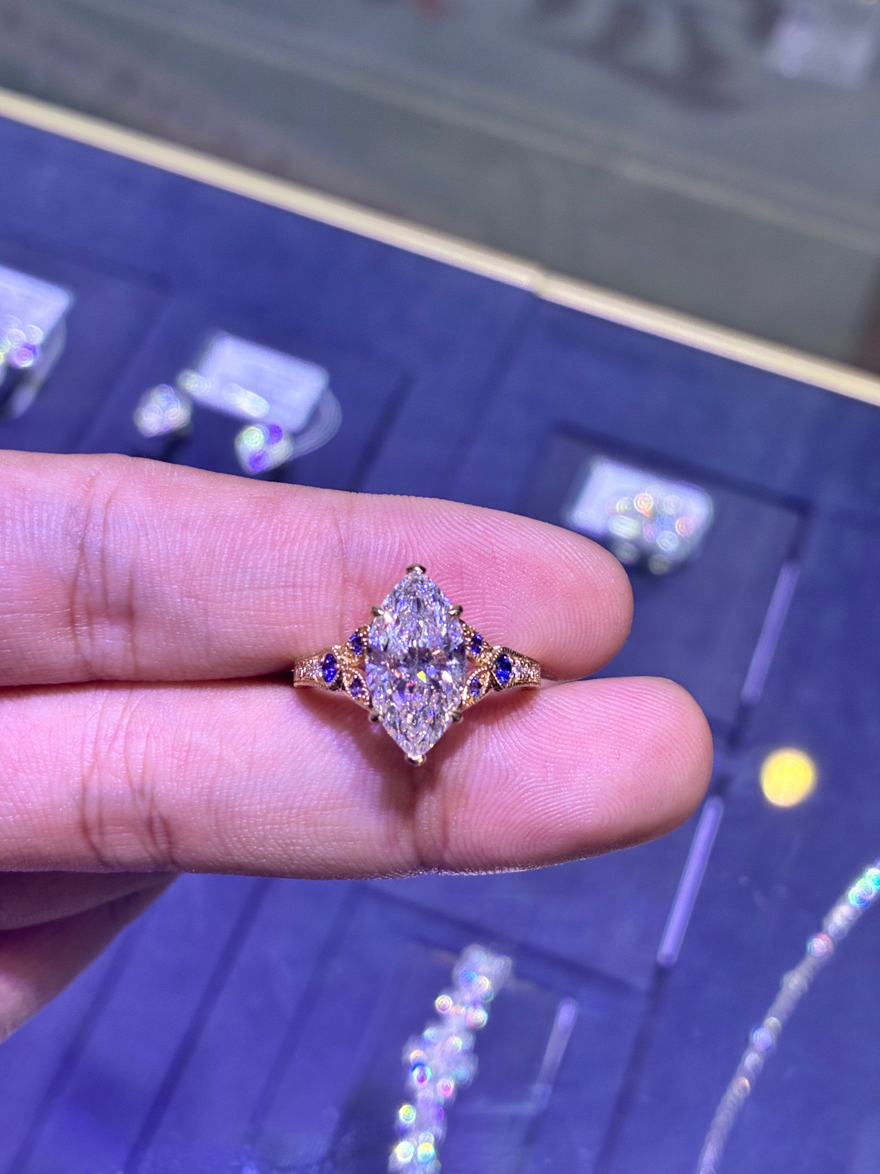 For Mary c 14k yellow gold ring with 3.010ct/1p E/VS1 diamond