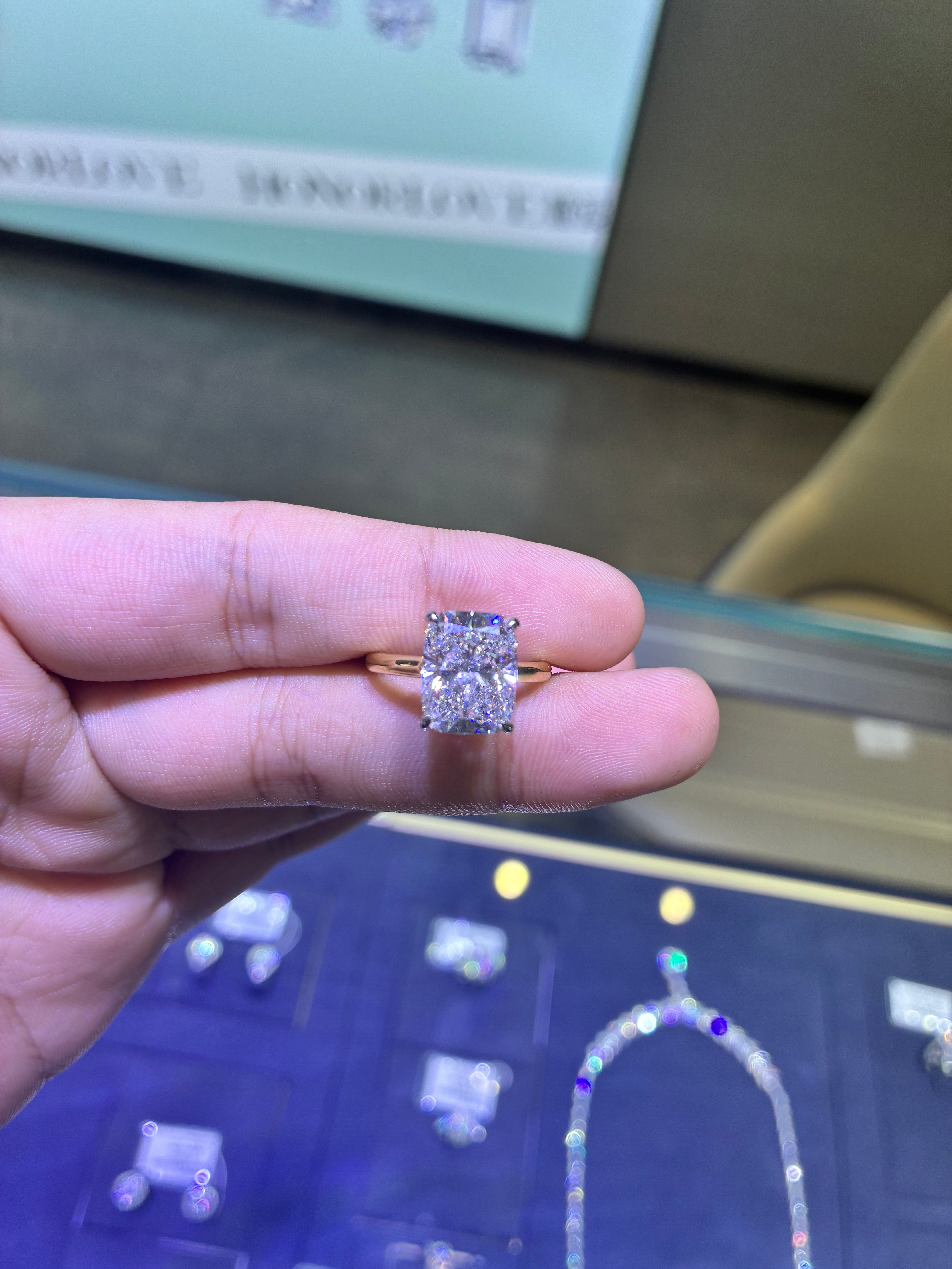 For Haley 14k yellow gold ring with 1.45ratio 5.1ct diamond