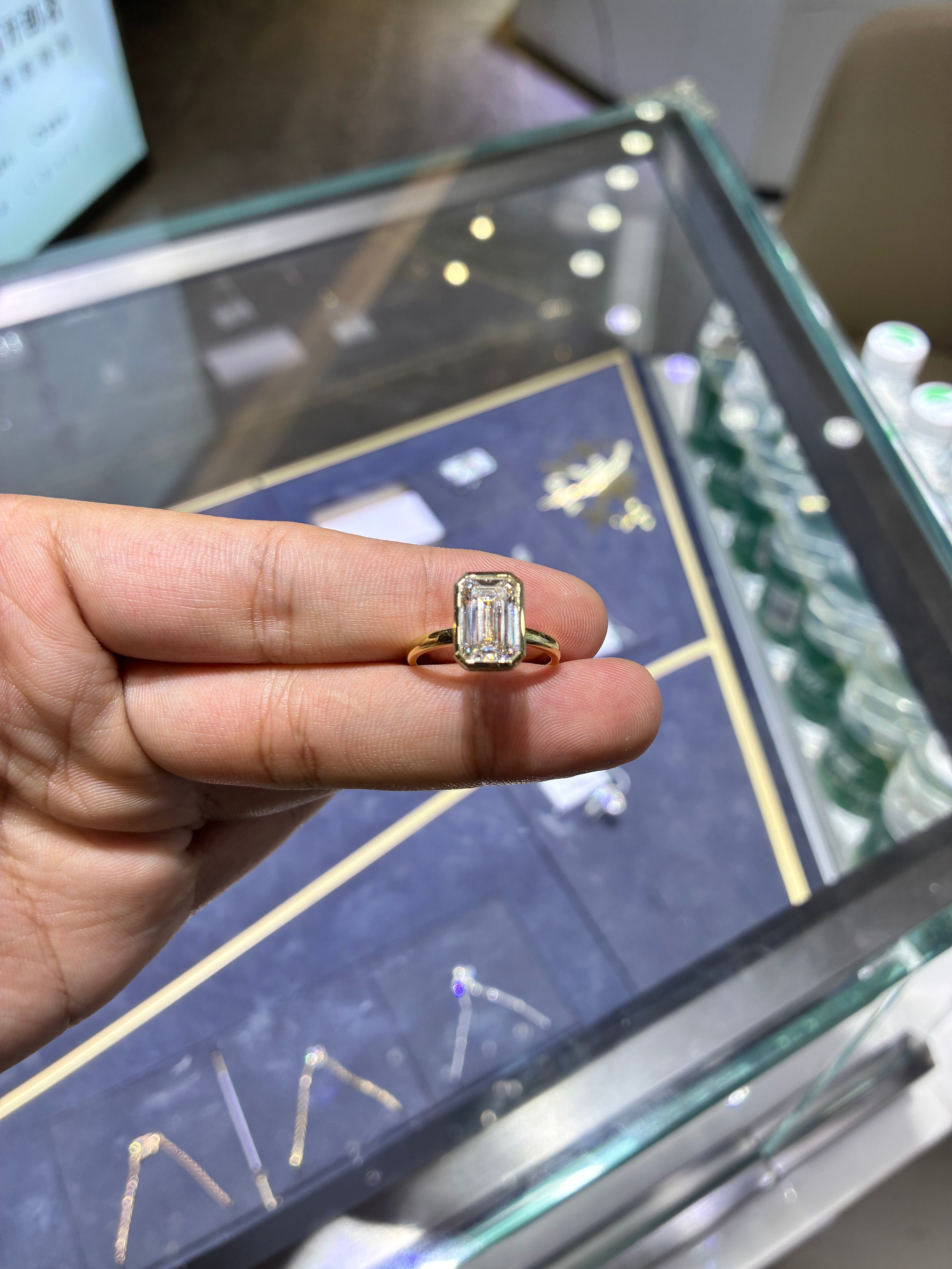 For Erica 14k yellow gold ring with 3.060ct diamond