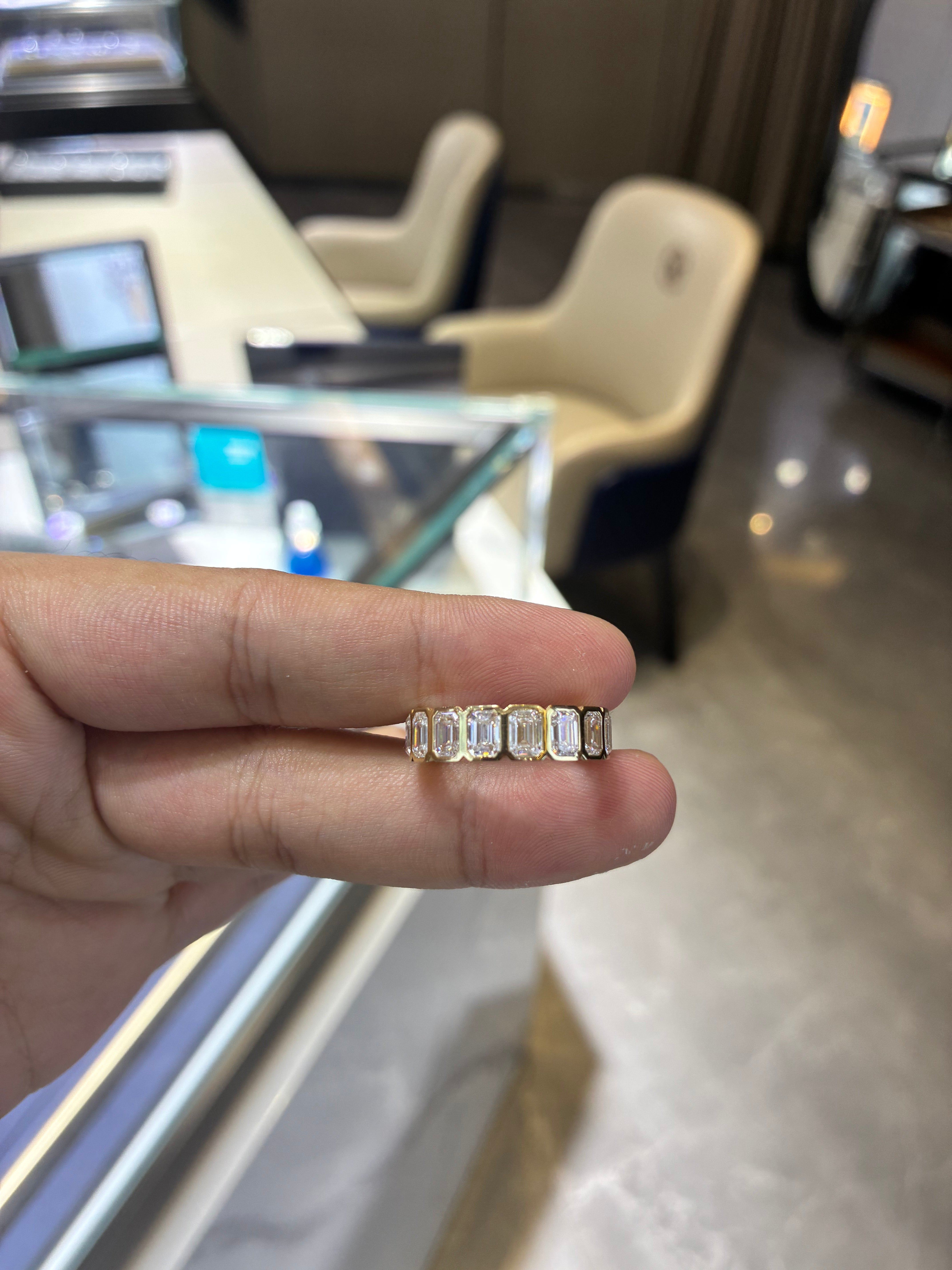 For Guerline Blaise 14k yellow gold diamonds band