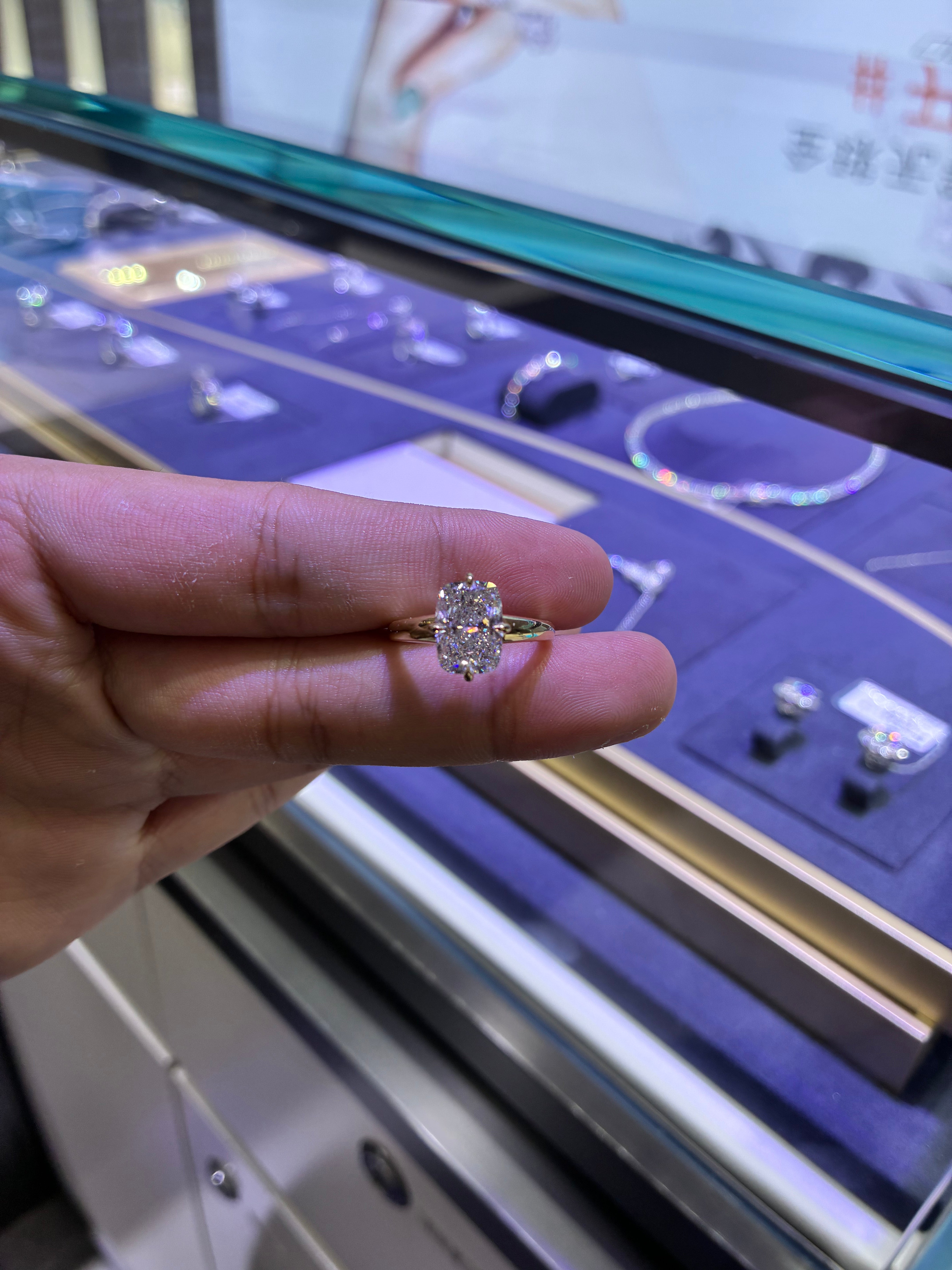 For lex 14k yellow gold ring with 3.030ct diamond