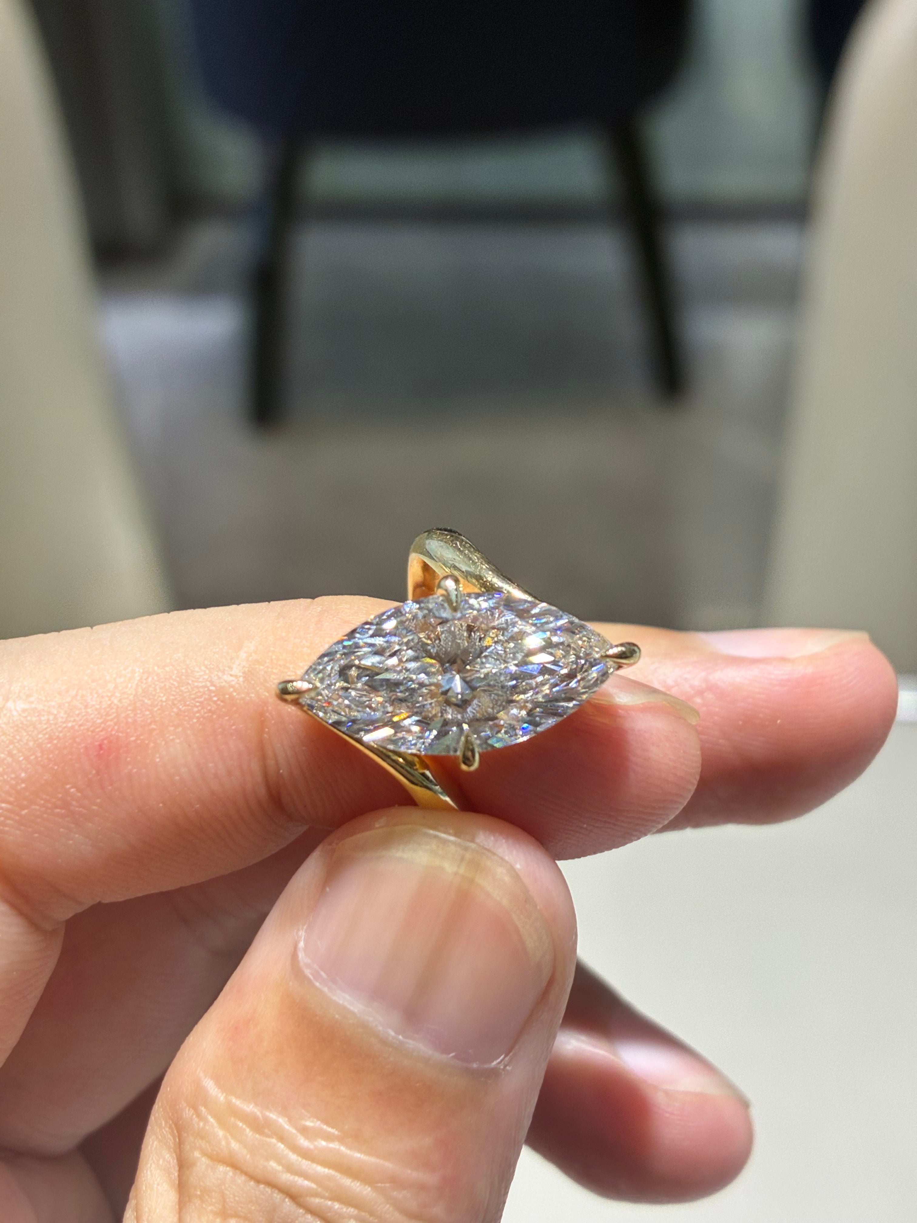 for cui Custom(4ct Marquis 14k yellow gold E/vs1)