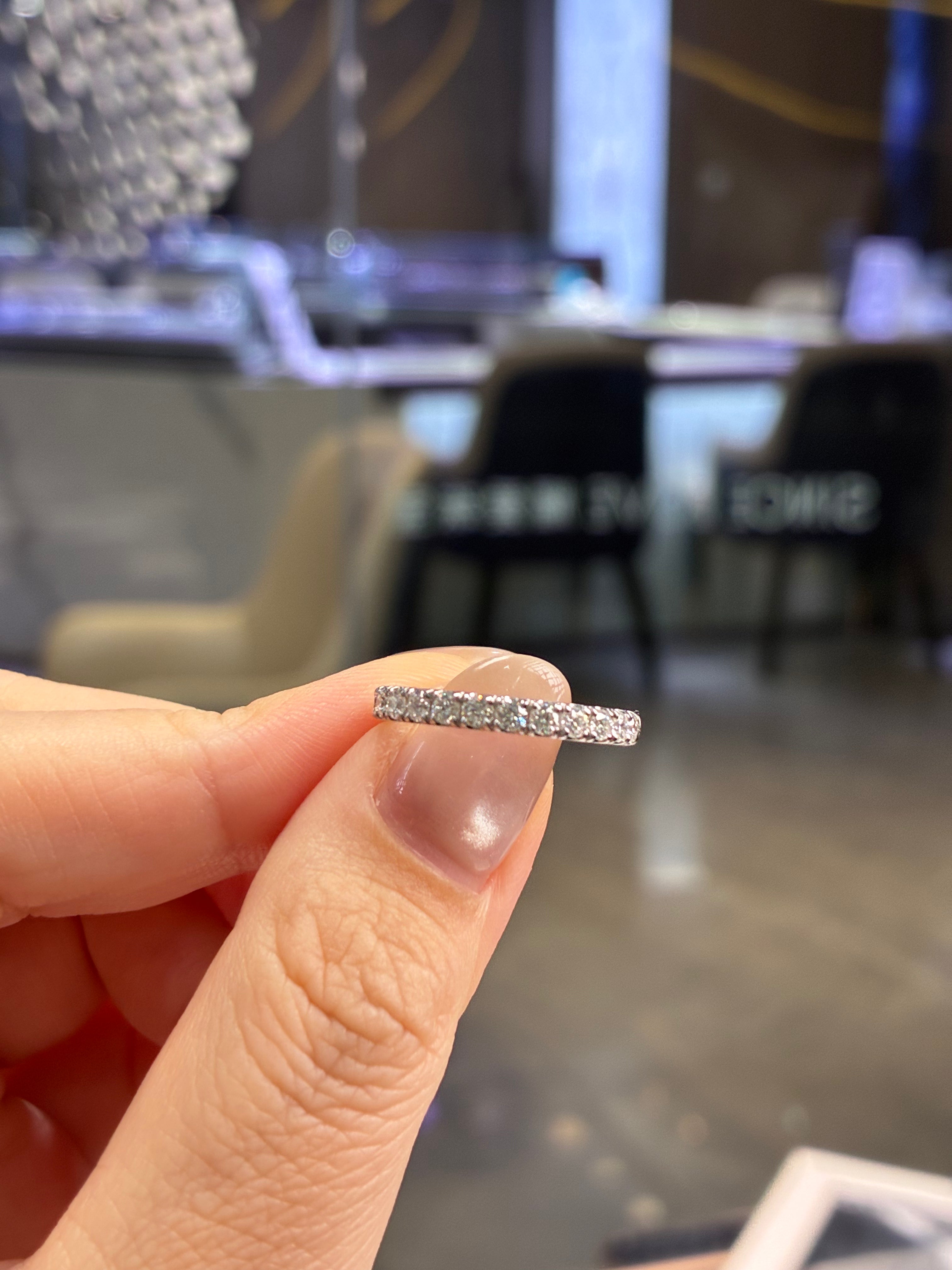 Remaining balance For Rosanna, deposit for 18K Yellow Gold Full Pave eternity band* 2 pieces , total 1ct each band, 2.5mm width, 2mm thickness