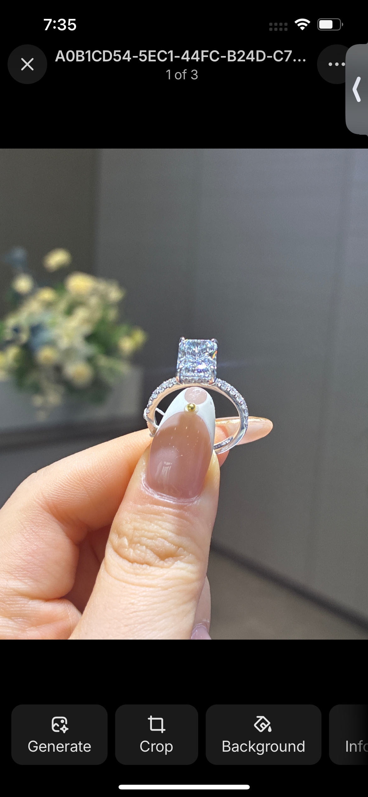 Deposit For kassandra 14k white radiant cut 4ct E/vvs2 customize
