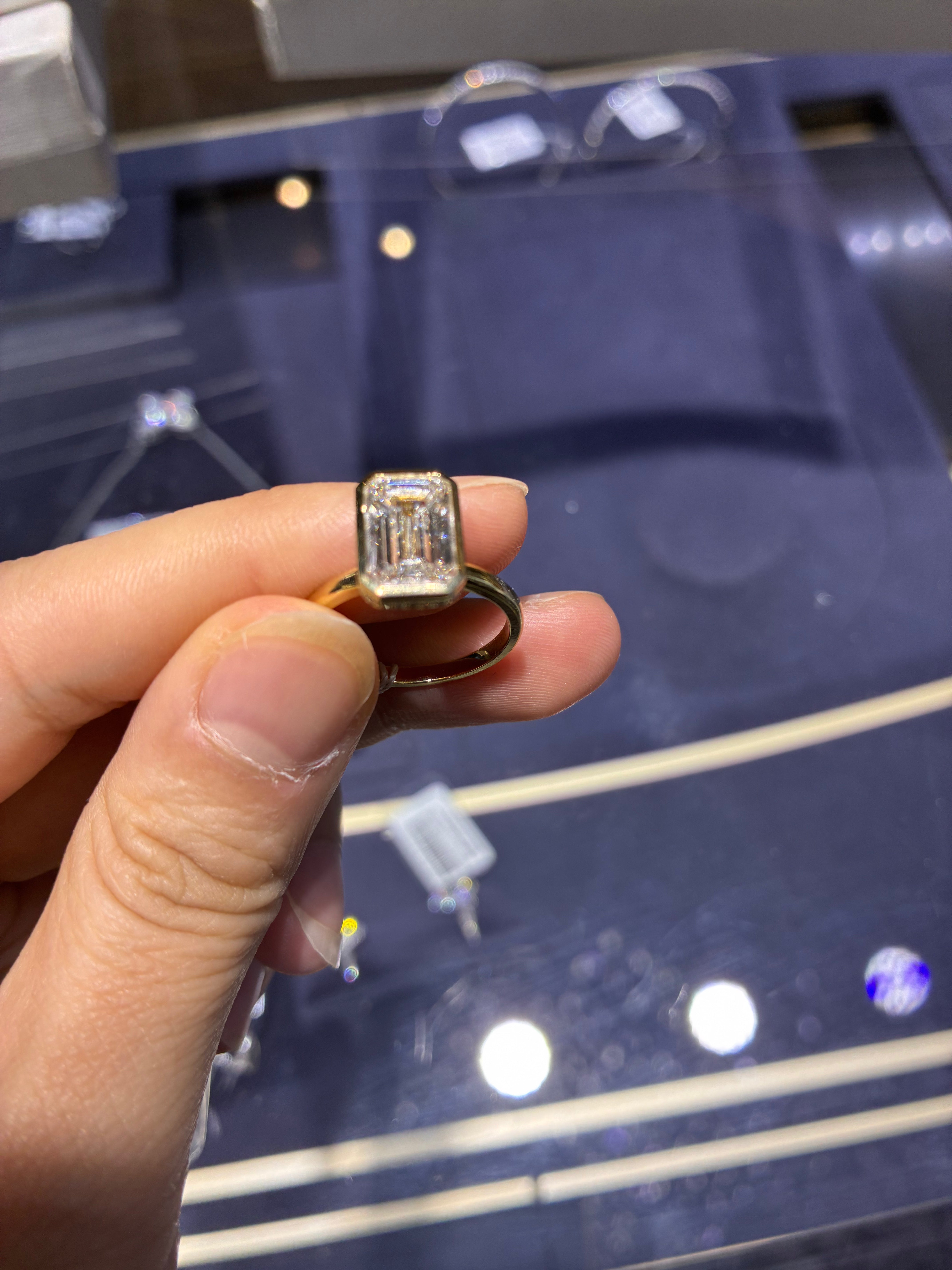 For Danielle Marie
(14k 3.06ct Emerald Cut, E color, VS1 clarity)