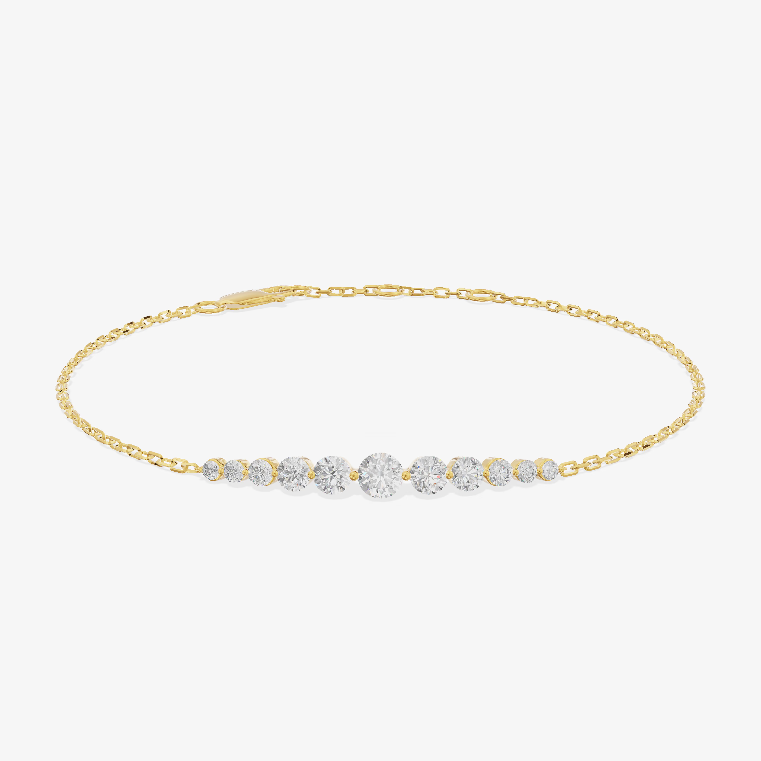 Round Bracelet (1/10 ct. tw.) in 18K Yellow Gold