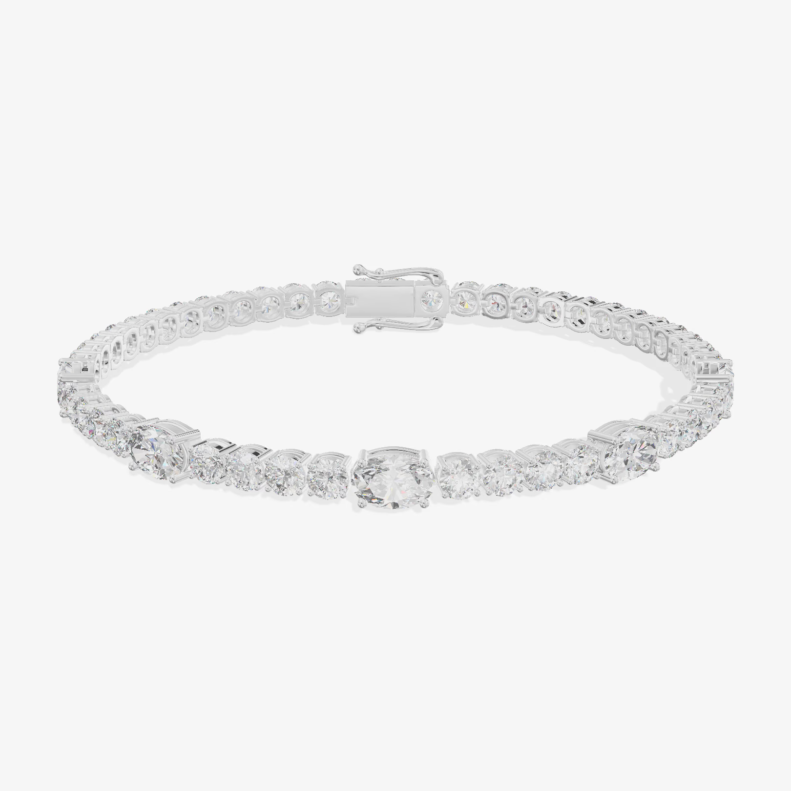 Oval Tennis Bracelet (7.45 ct. tw.) in 18K White Gold
