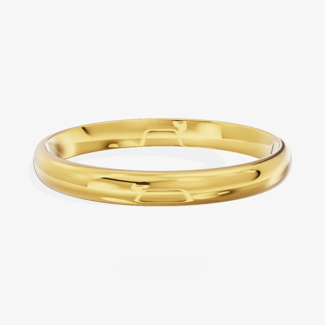 Classic Plain Gold Wedding Band in 14K Yellow Gold