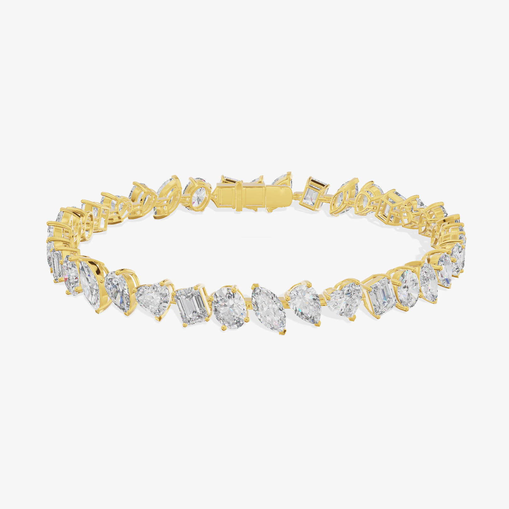 Mixed Cut Tennis Bracelet (11.21 ct. tw.) in 18K Yellow Gold