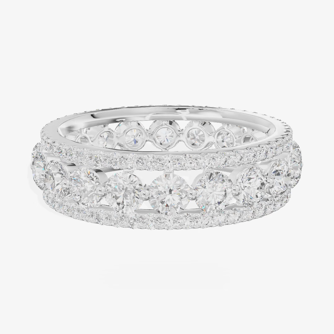 Halo Round Engagement Ring (2.07 ct. tw.) in 18K White Gold