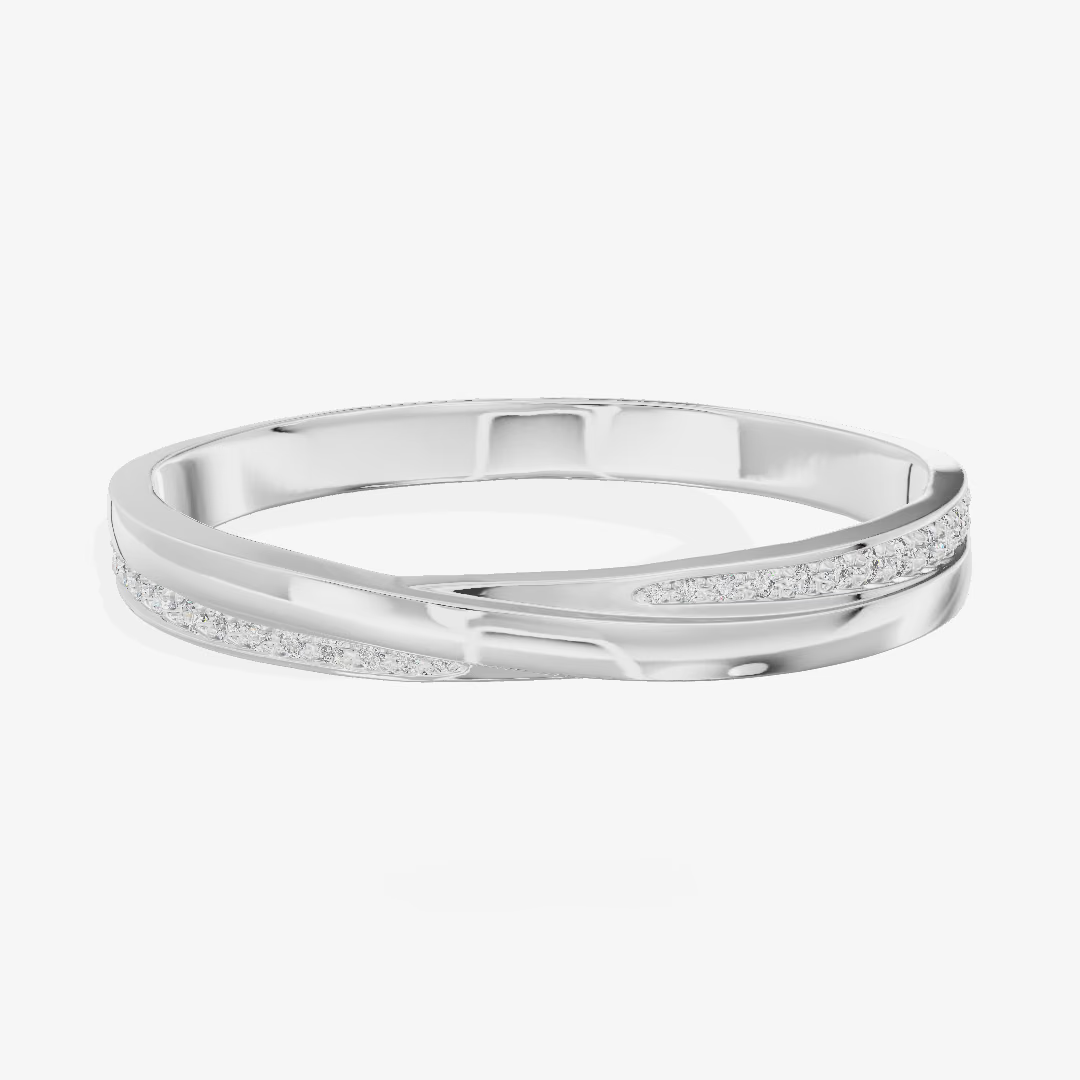 Low Profile Pavé Round Wedding Band (1/10 ct. tw.) in Platinum