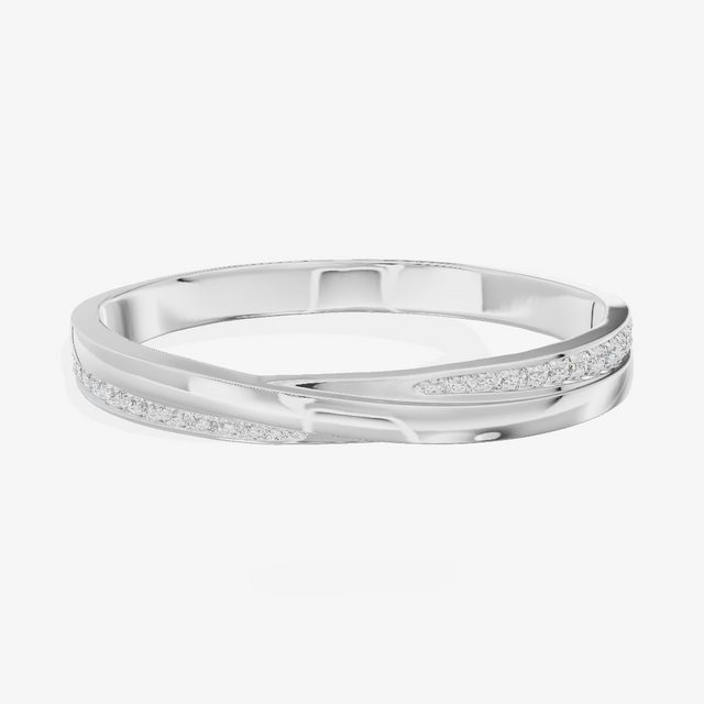 Low Profile Pavé Round Wedding Band (1/10 ct. tw.) in Platinum