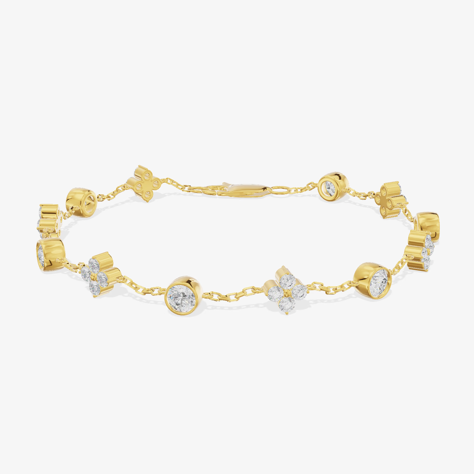 Round Bracelet (1.11 ct. tw.) in 18K Yellow Gold