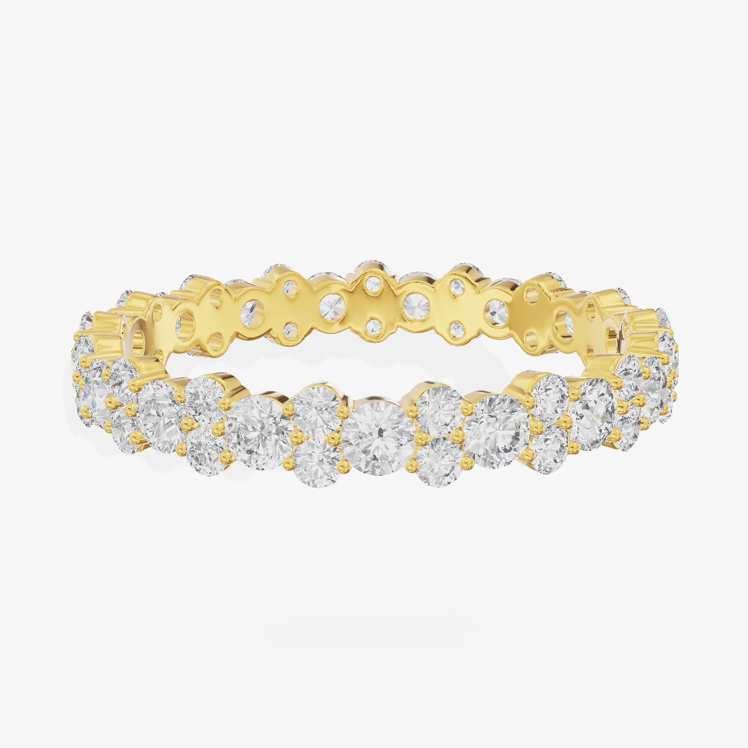 Shared Prong Full Eternity Diamond Band (1.3 ct. tw.) in 18K Yellow Gold