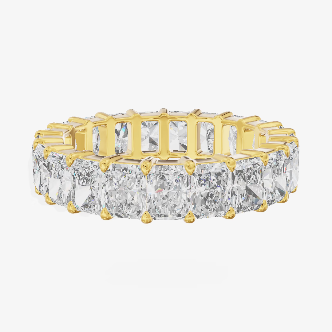 Radiant Full Eternity Diamond Band (4.45 ct. tw.) in 14K Yellow Gold