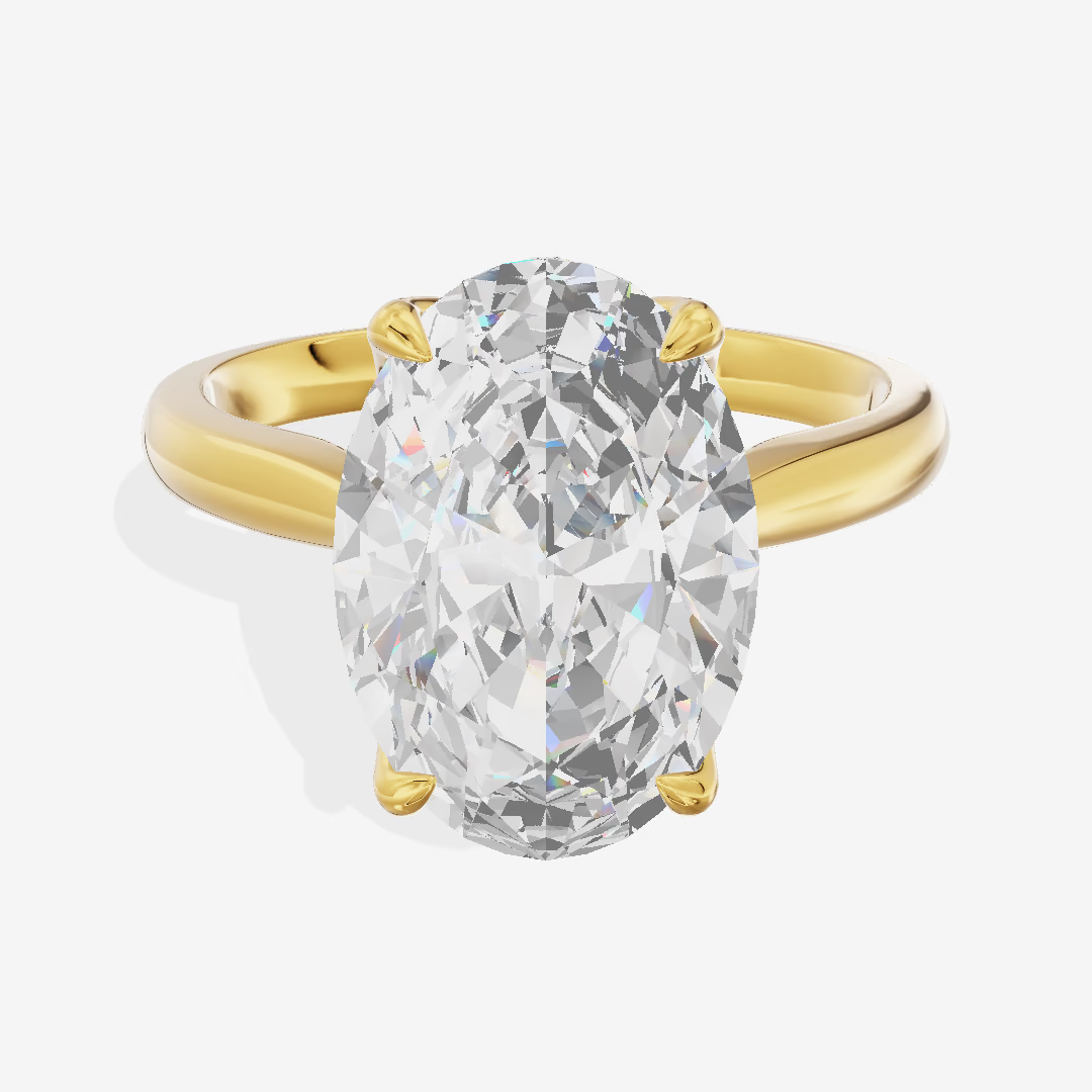 East-West Oval Twist Engagement Ring (3.03 ct. tw.) in 14K Yellow Gold