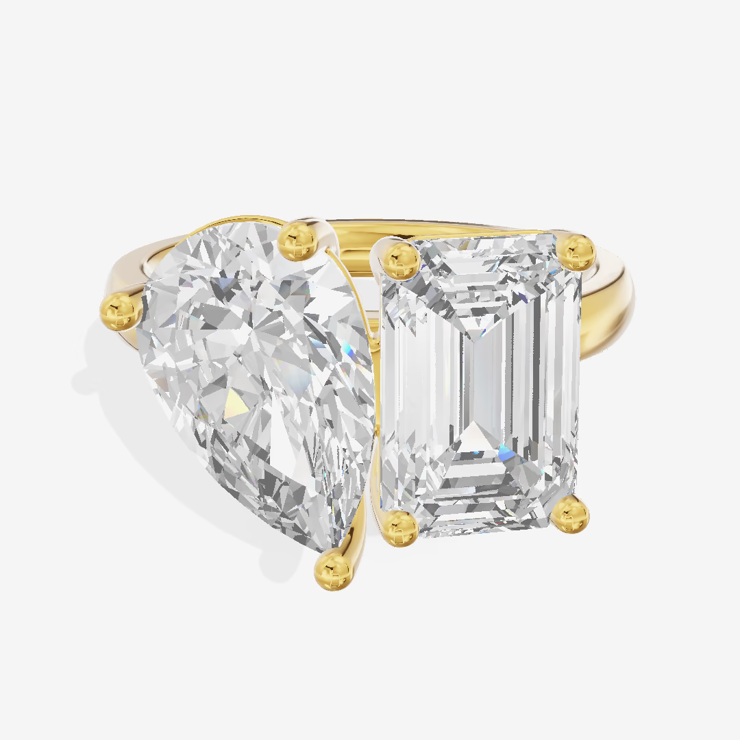 Pear Engagement Ring (3.07 ct. tw.) in 18K Yellow Gold