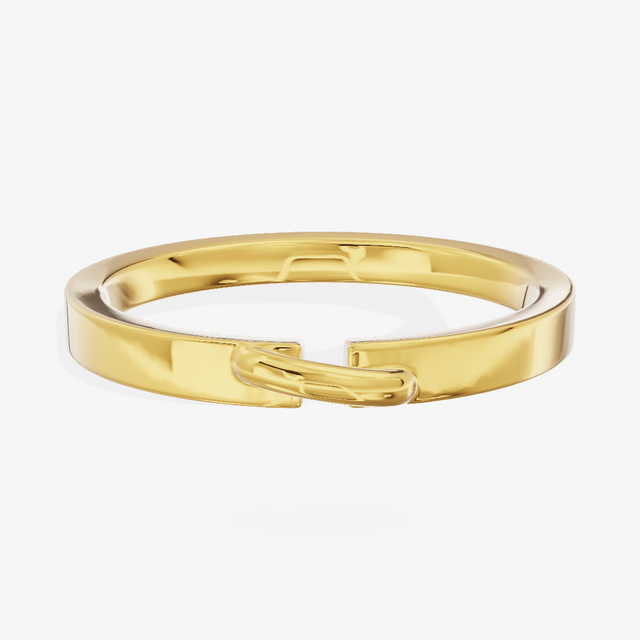 Low Profile Wedding Band in 18K Yellow Gold