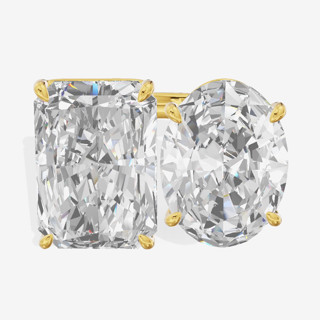 Toi et Moi Two Stone Emerald Engagement Ring (2.09 ct. tw.) in 18K Yellow Gold