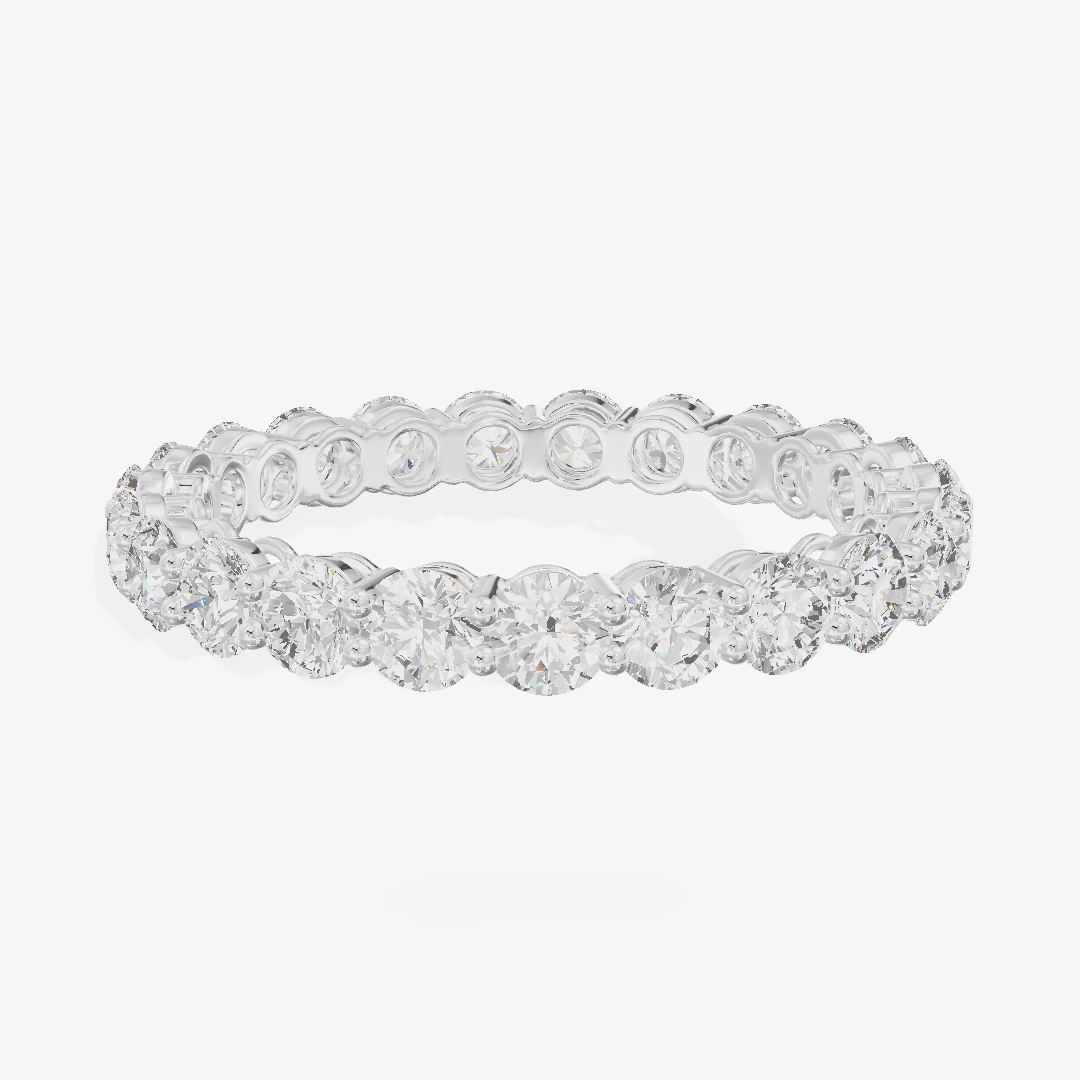 Shared Prong Full Eternity Diamond Band (1.64 ct. tw.) in 18K White Gold