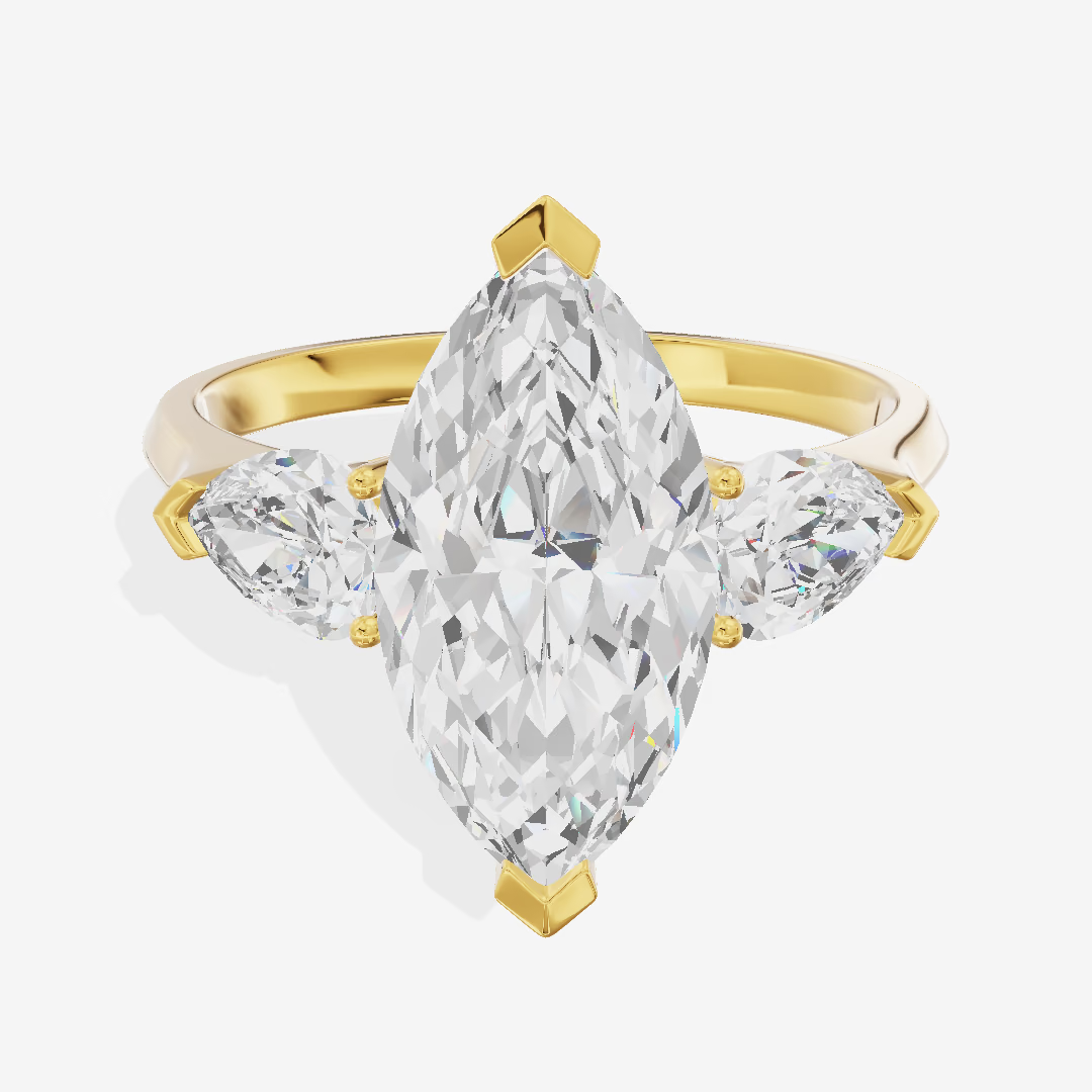 East-West Three Stone Marquise Engagement Ring (2.01 ct. tw.) in 14K Yellow Gold