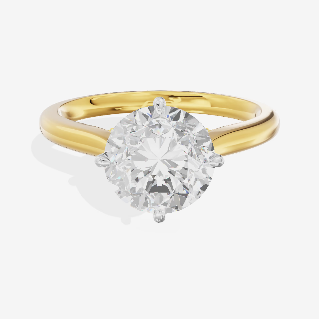 Halo Pavé Round Engagement Ring