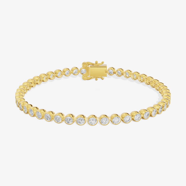 Bezel Round Tennis Bracelet (2.4 ct. tw.) in 14K Yellow Gold