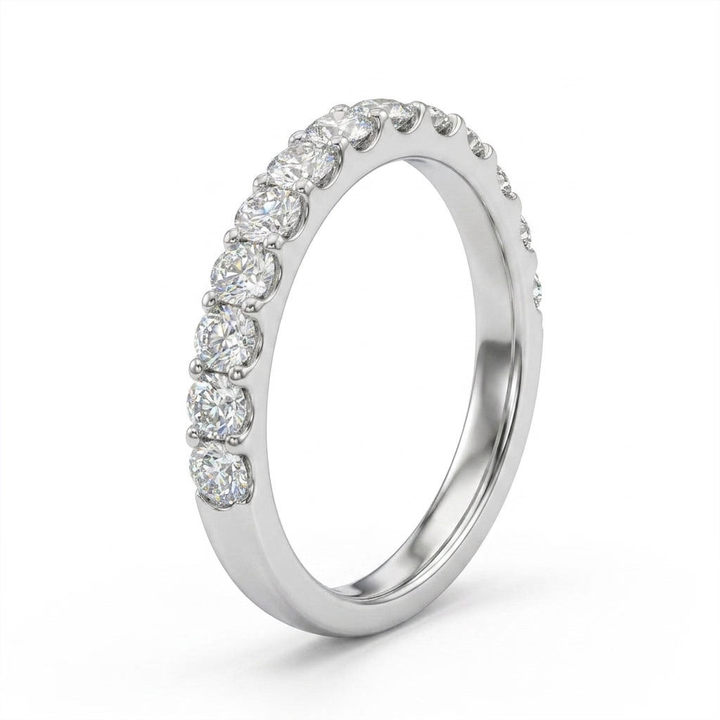 Low Profile Pavé Round Engagement Ring (1/2 ct. tw.) in 18K White Gold