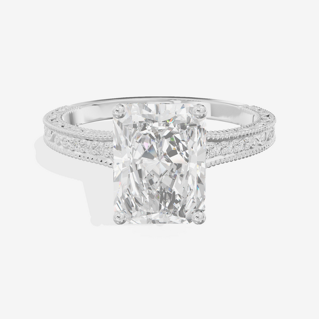 Vintage Sincere Radiant Engagement Ring (1/10 ct. tw.) in Platinum