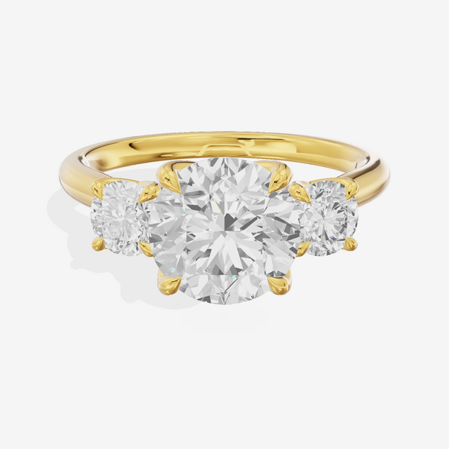 Eternal Sincere Three Stone Round Engagement Ring (1/2 ct. tw.) in 18K Yellow Gold