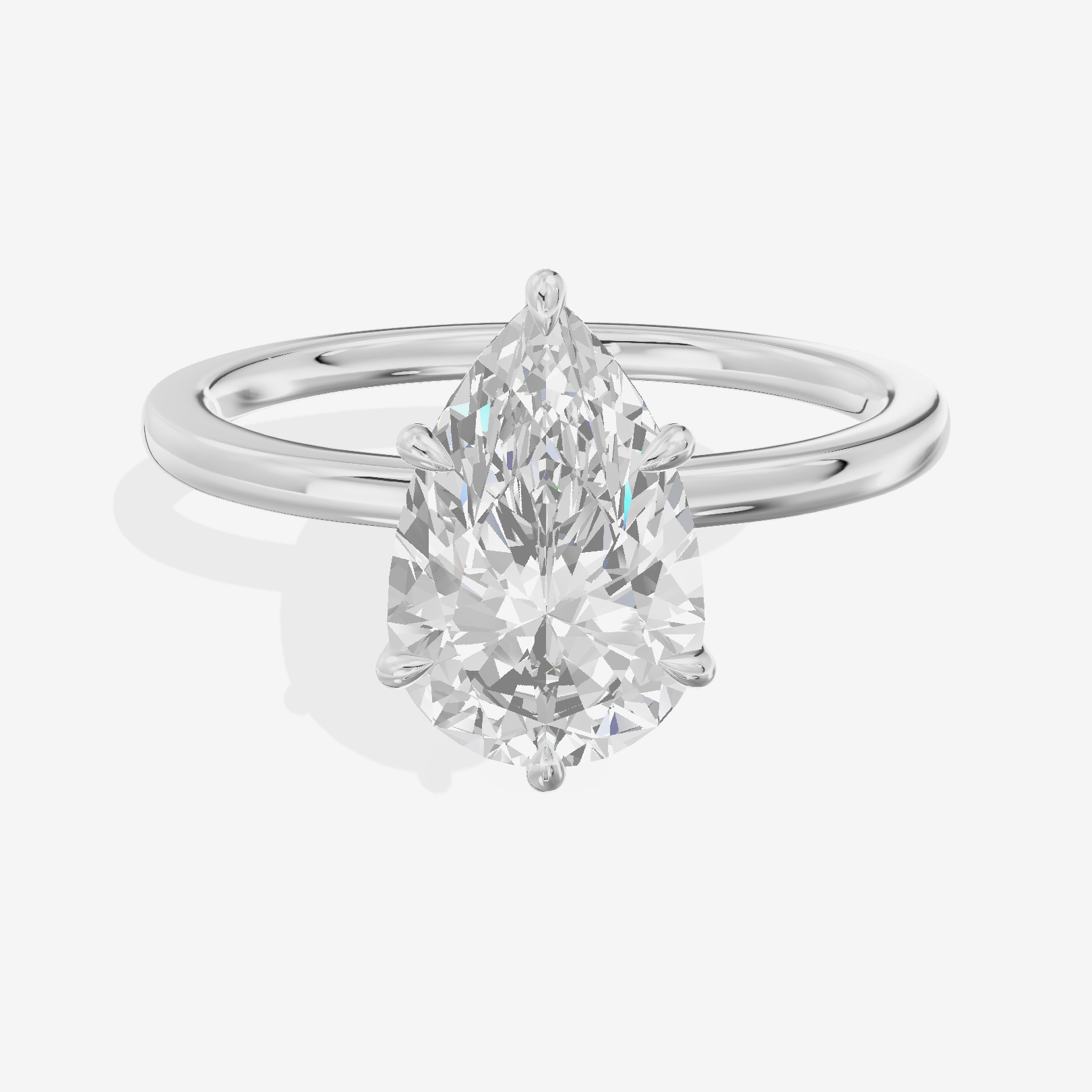 Lateria Halo Pear Engagement Ring (1/3 ct. tw.) in 14K White Gold