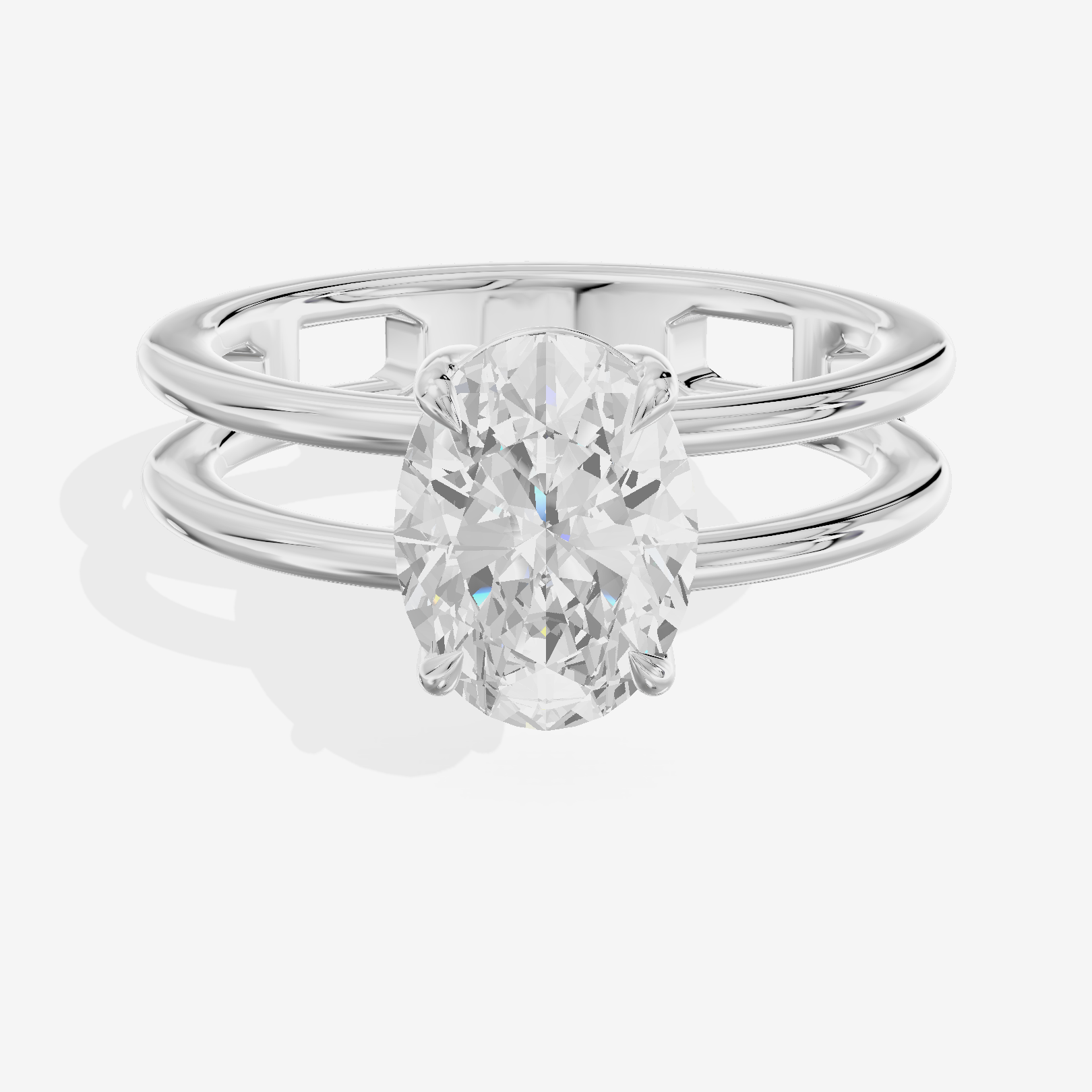 Sealed Promezza 4.3mm Oval Solitaire Engagement Ring in Platinum