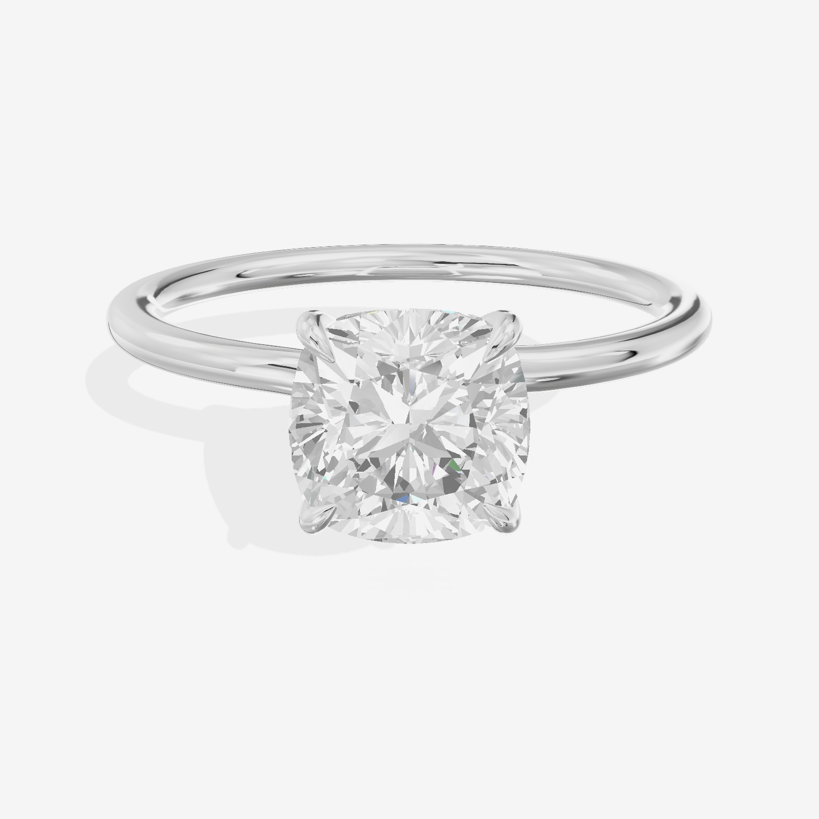 Classic Mayrelle 1.8mm Cushion Solitaire Engagement Ring in Platinum