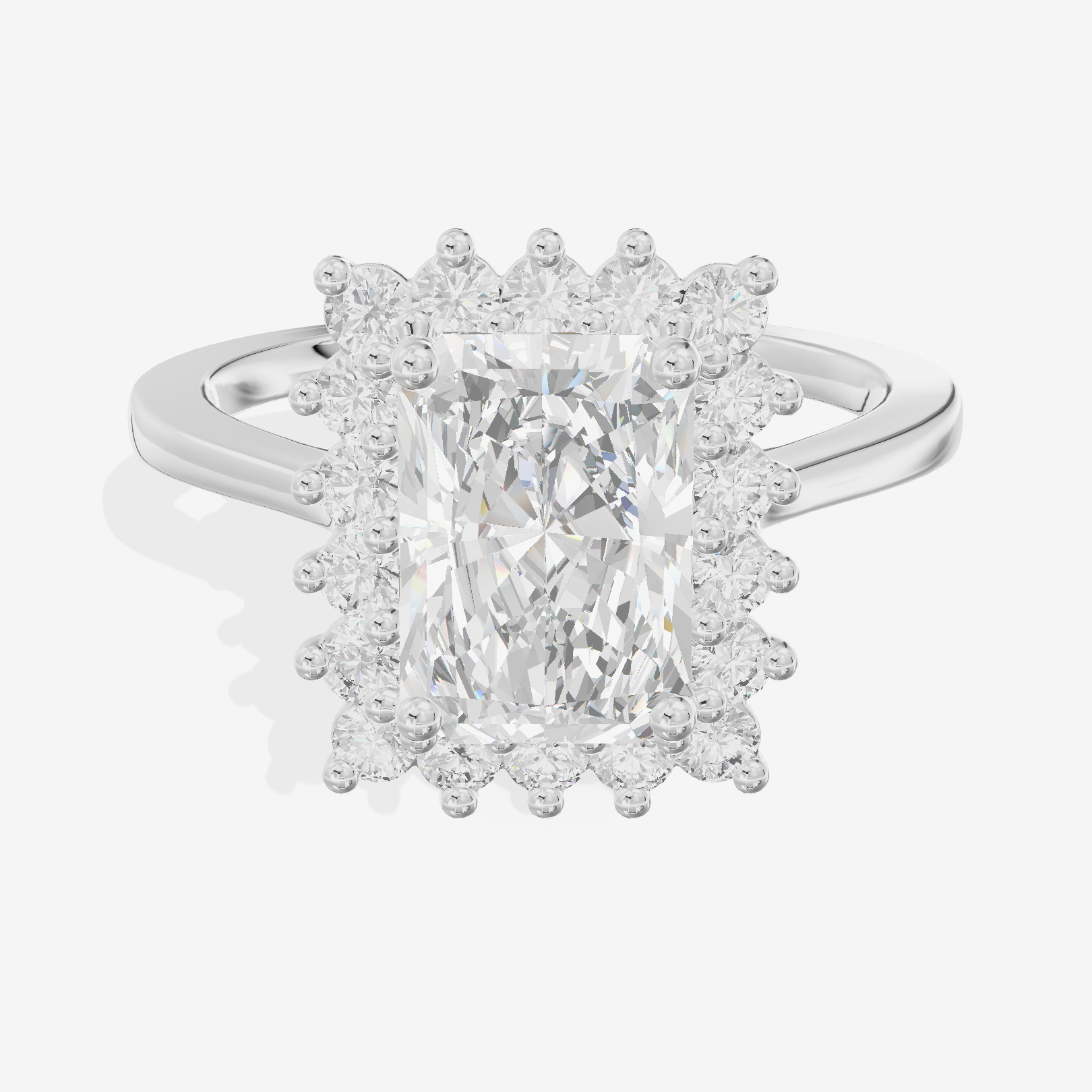 Liviana Halo Radiant Engagement Ring (1/4 ct. tw.) in 14K White Gold